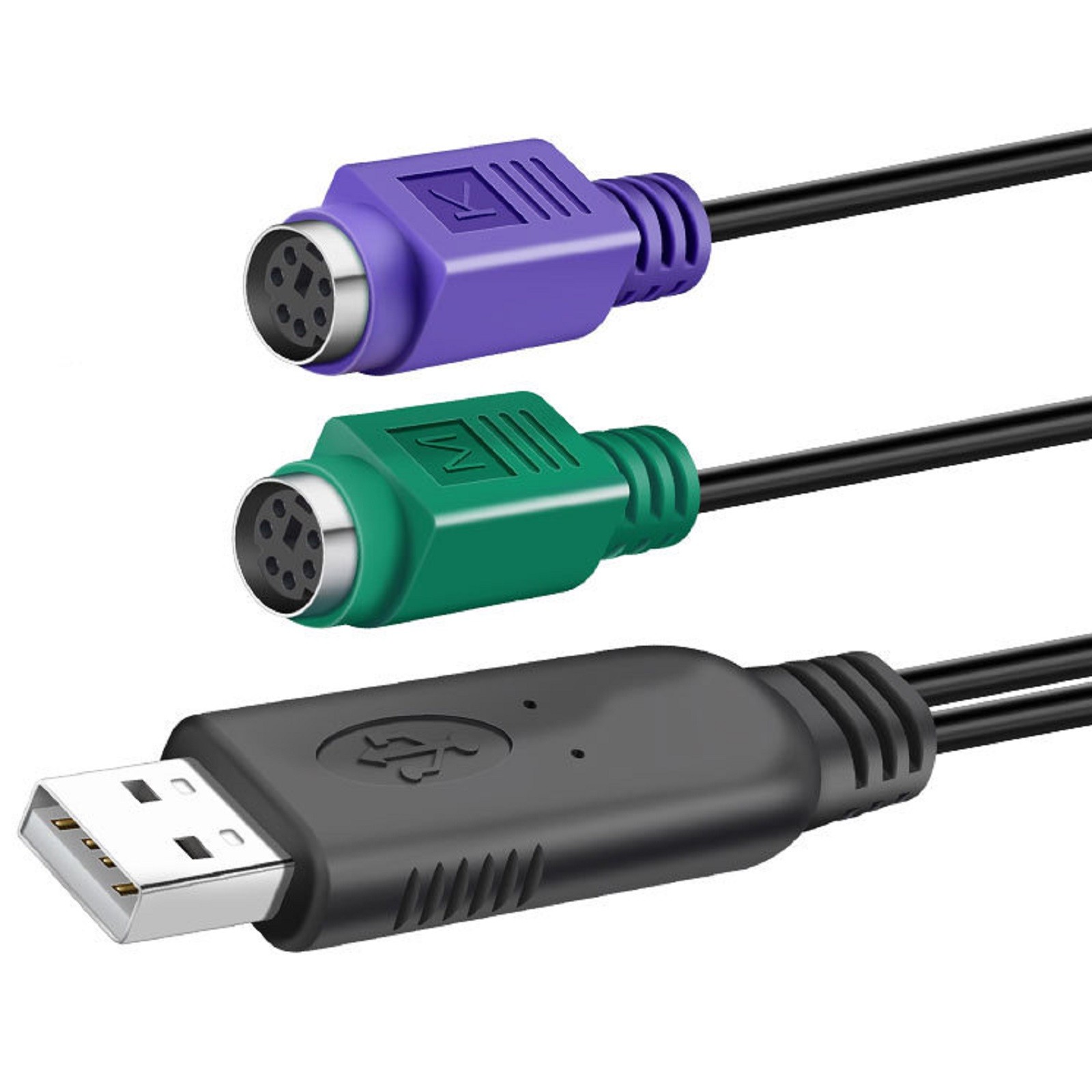 20CM USB Male to PS2 Female Active Converter Cable Adapter For Mouse Keyboard