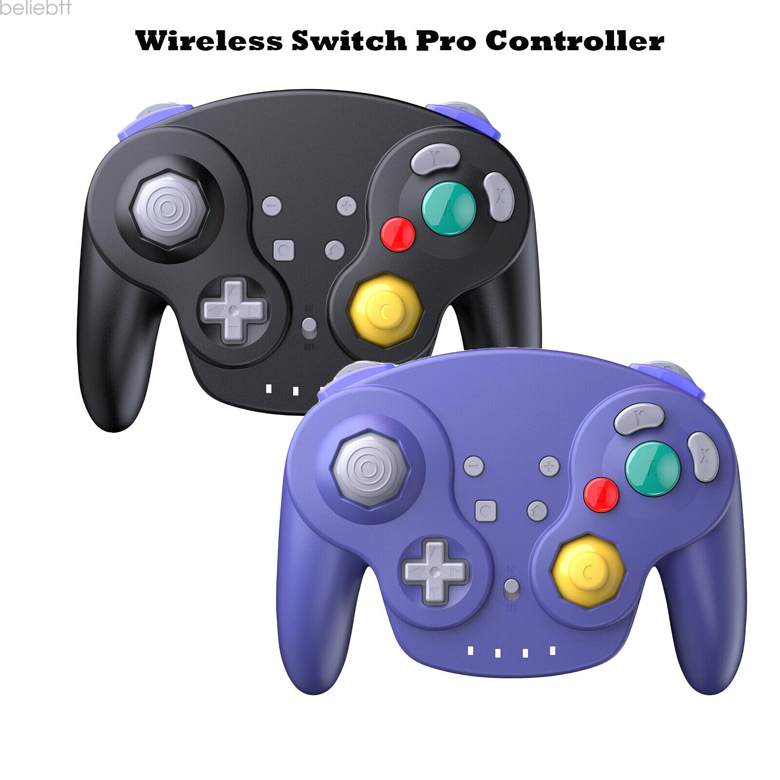 Wireless NFC Gamecube Style Controller for Switch 1/2 PC -/Rumble /Gyro Axis