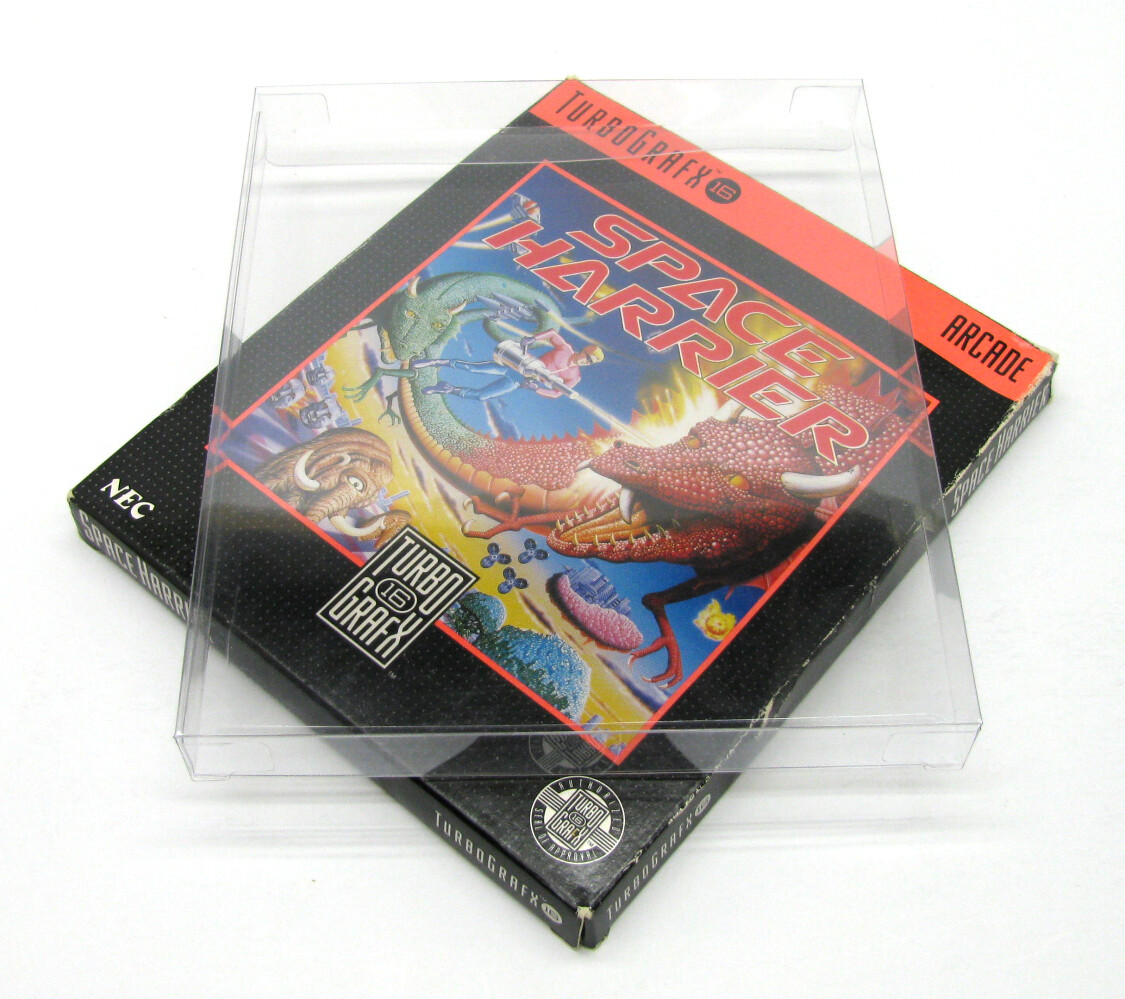 1X TURBOGRAFX 16 CIB GAME – CLEAR PROTECTIVE BOX PROTECTORS SLEEVE CASE