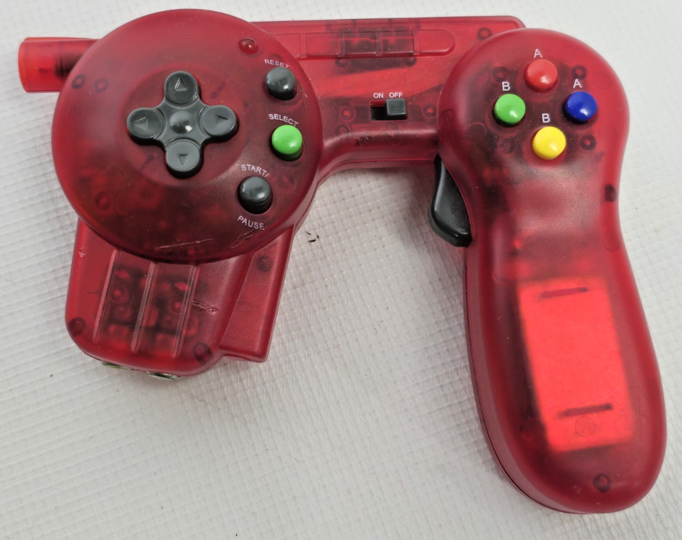 2 Protech XL 39 Transparent Red Portable Video Game Console Controller With Cord