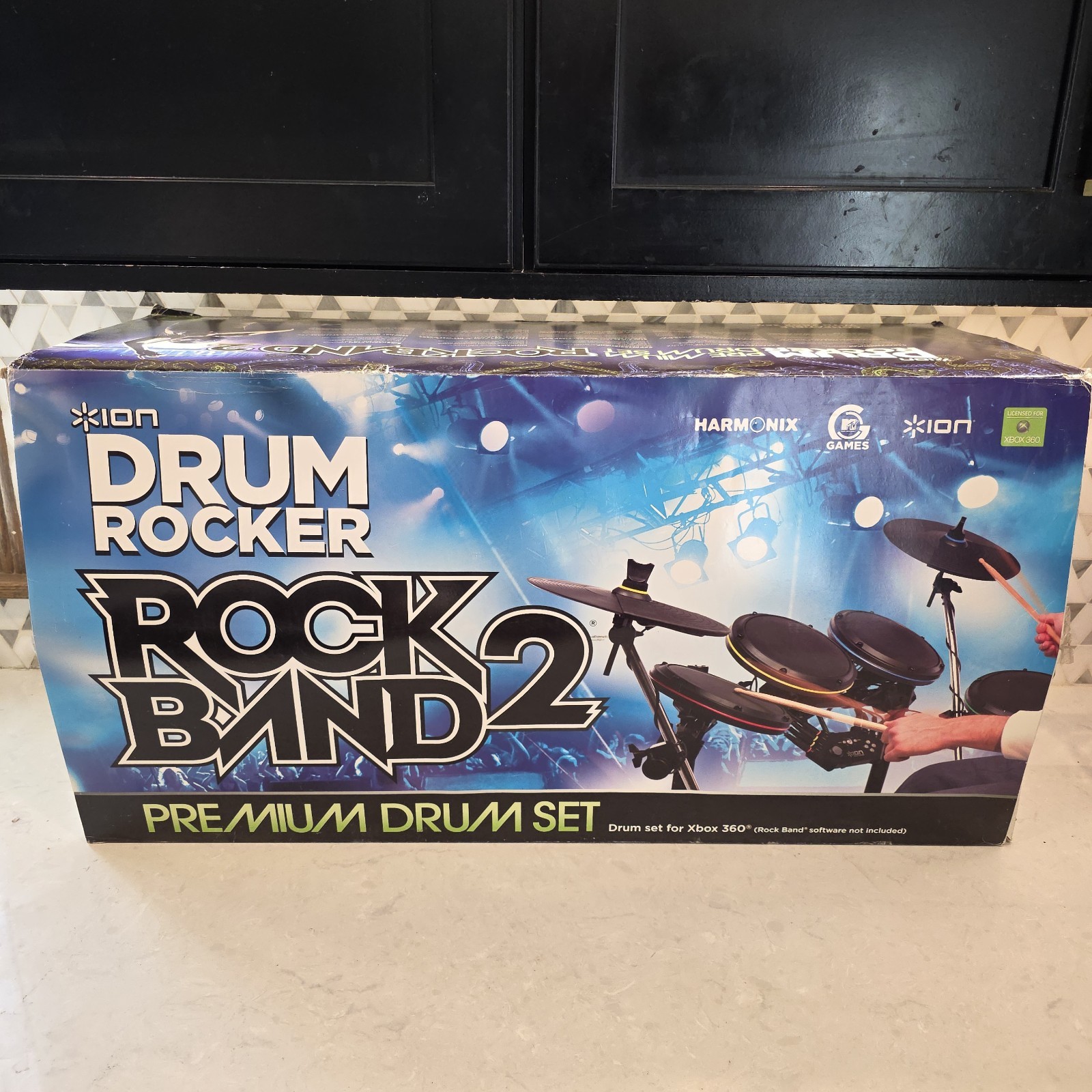 Ion Drum Rocker Xbox 360 Electronic Drum Set with Kick Pedal, Model IEDO7M