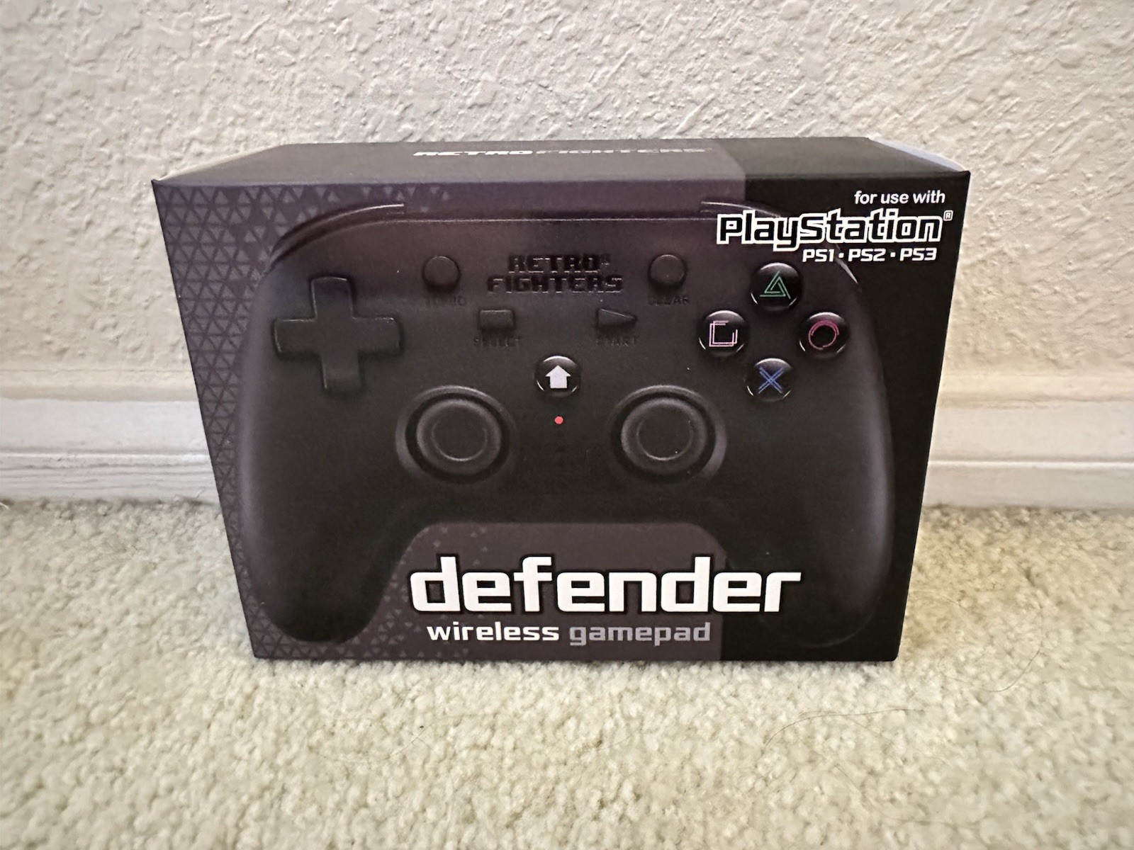 Retro Fighters Defender Bluetooth Controller Next-Gen Black Playstation 3, 4, PC