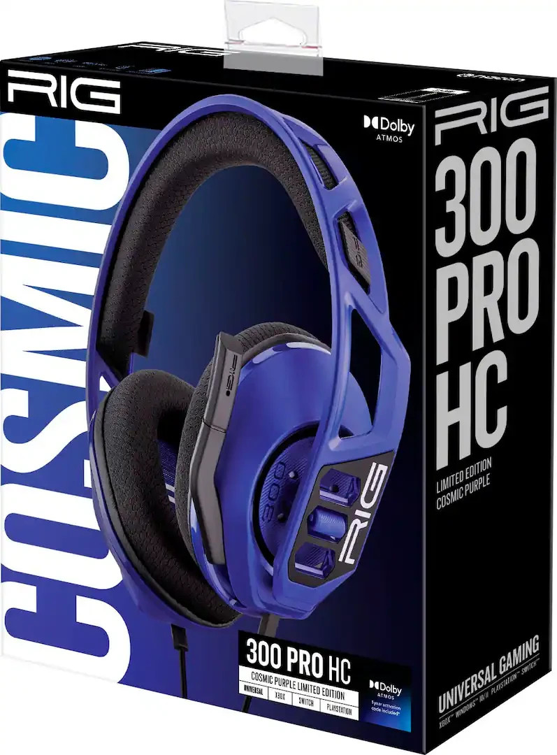 RIG 300 PRO HC Universal Gaming Headset Wired Xbox PS5 Switch Cosmic Purple