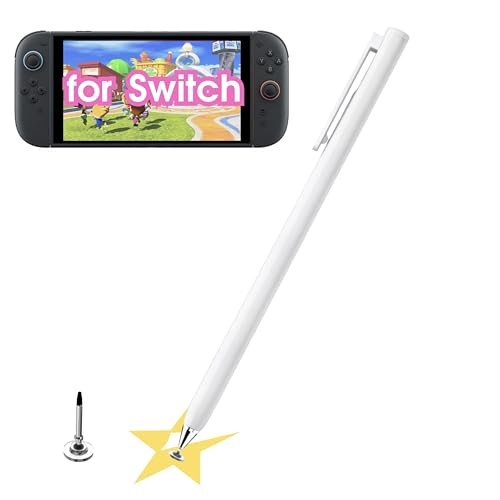 Stylus Pen for Nintendo Switch 2 / Switch OLED/Switch – 5mm Fine Disc White