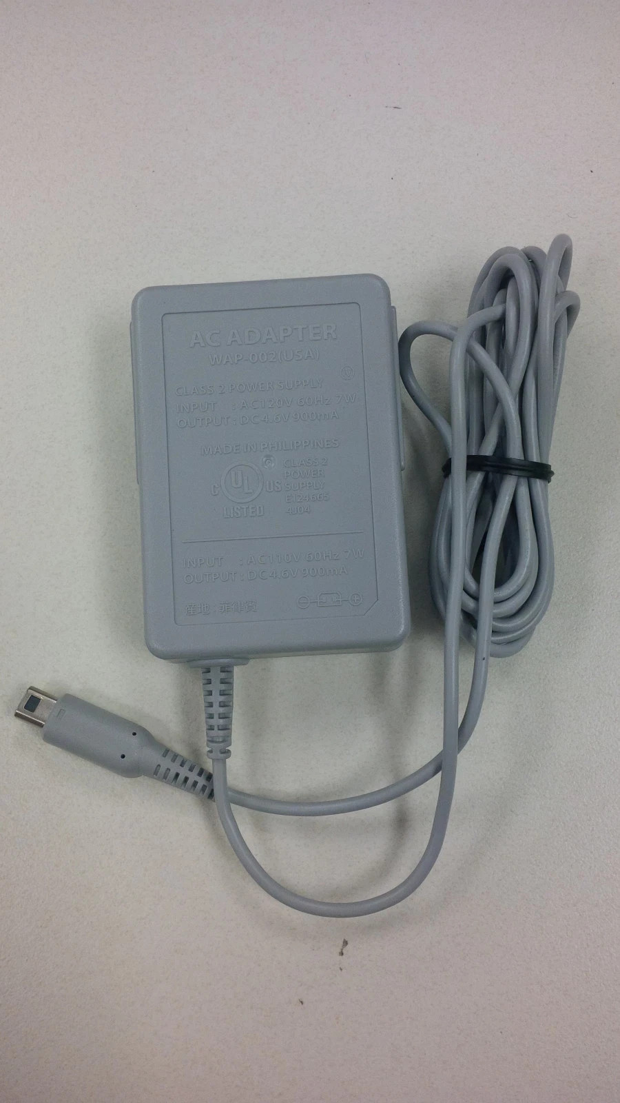 ORIGINAL NINTENDO NDSi/DSi XL/3DS/3DS XL WALL CHARGER/AC ADAPTER USED