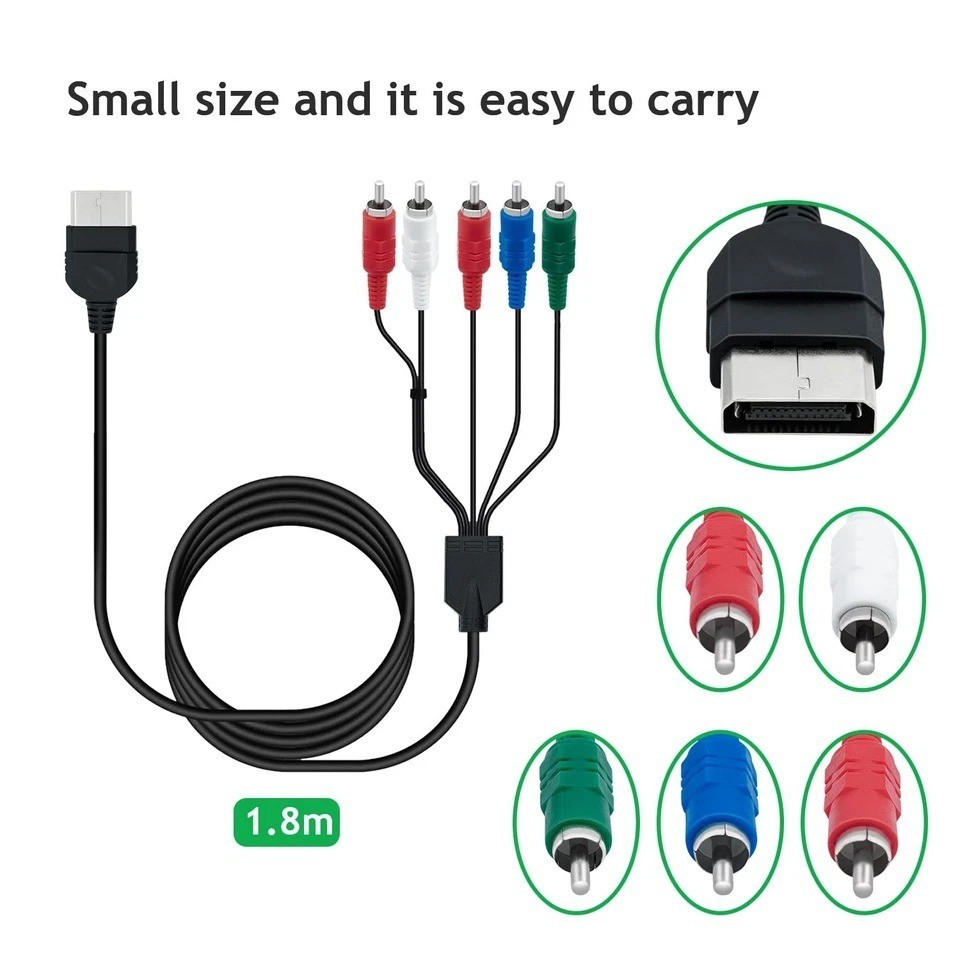 Xbox Component Video Audio HD Cable 1.8m for Original Xbox Best Picture Quality