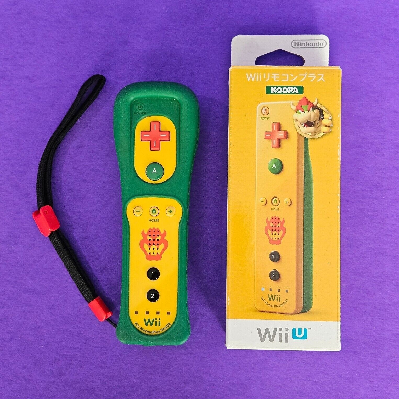 Official Wii Remote BOWSER Nintendo Motion Plus Inside 👾 Wii U OEM BOX