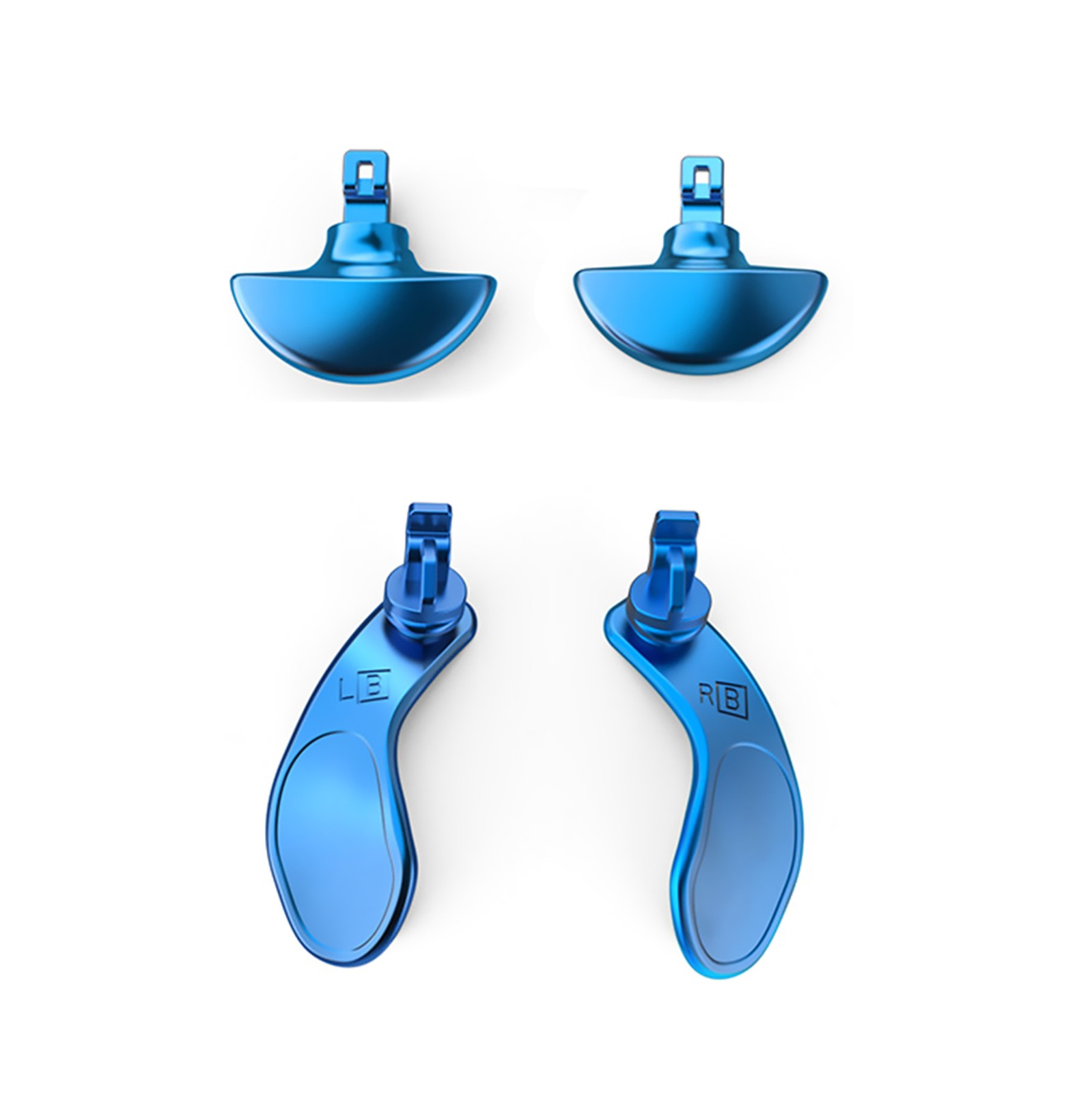 Blue Metal Back Paddles for PS5 Edge Controller Interchangeable DIY Back Button