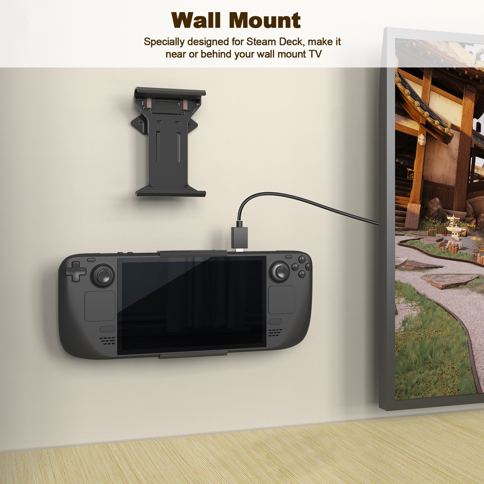2 in 1 External Base Stand Holder TF Card Storage Rack for Steam Deck Console