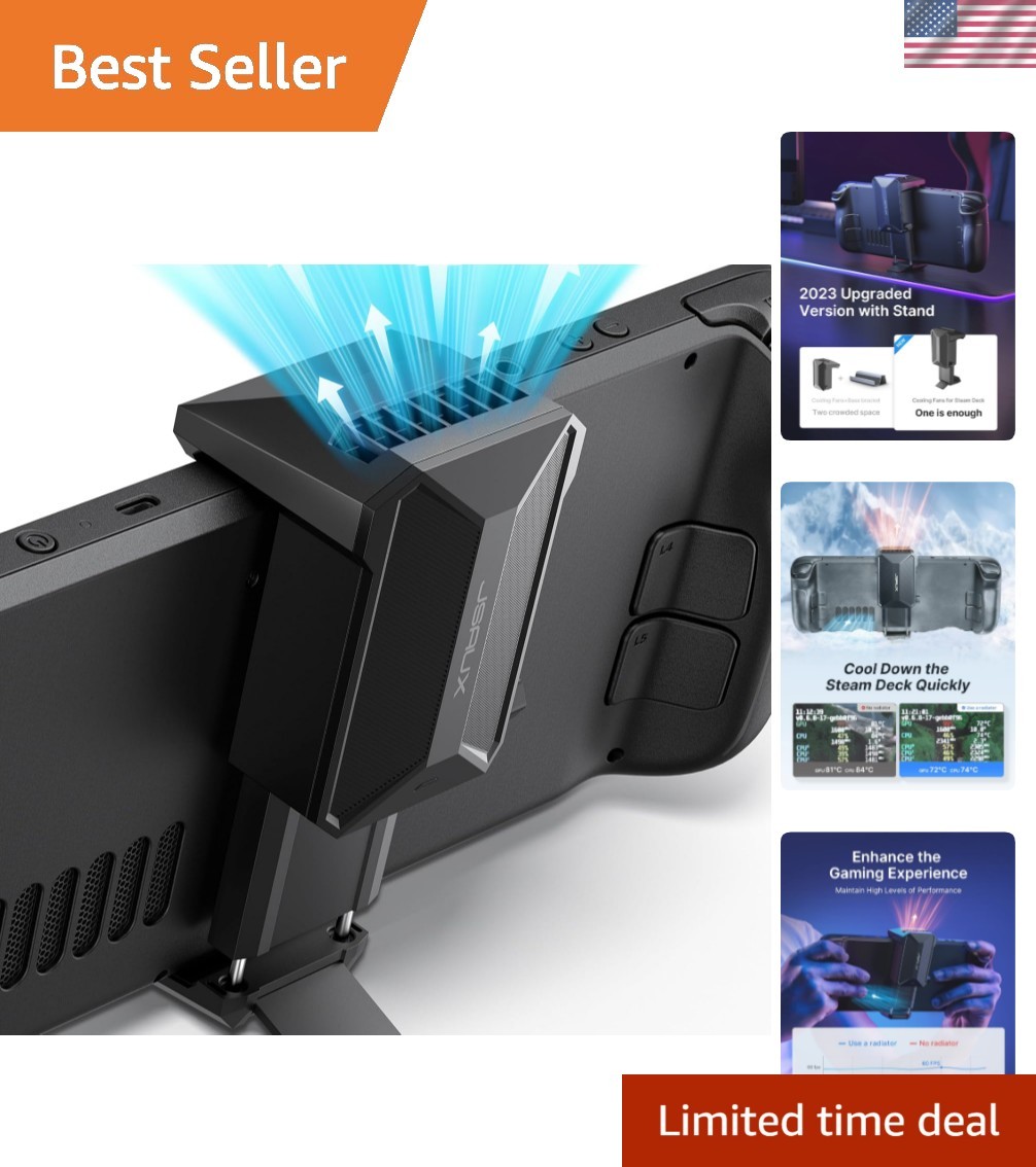 Cooling Fan for Steam Deck, Innovative Cooler with Stand Compatible with Stea…