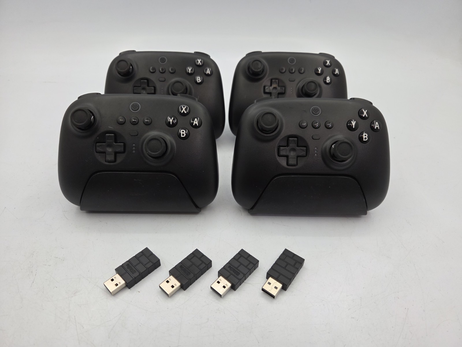 Lot Of 4 8BitDo 80NA Ultimate Bluetooth Controller Black / Charging Dock