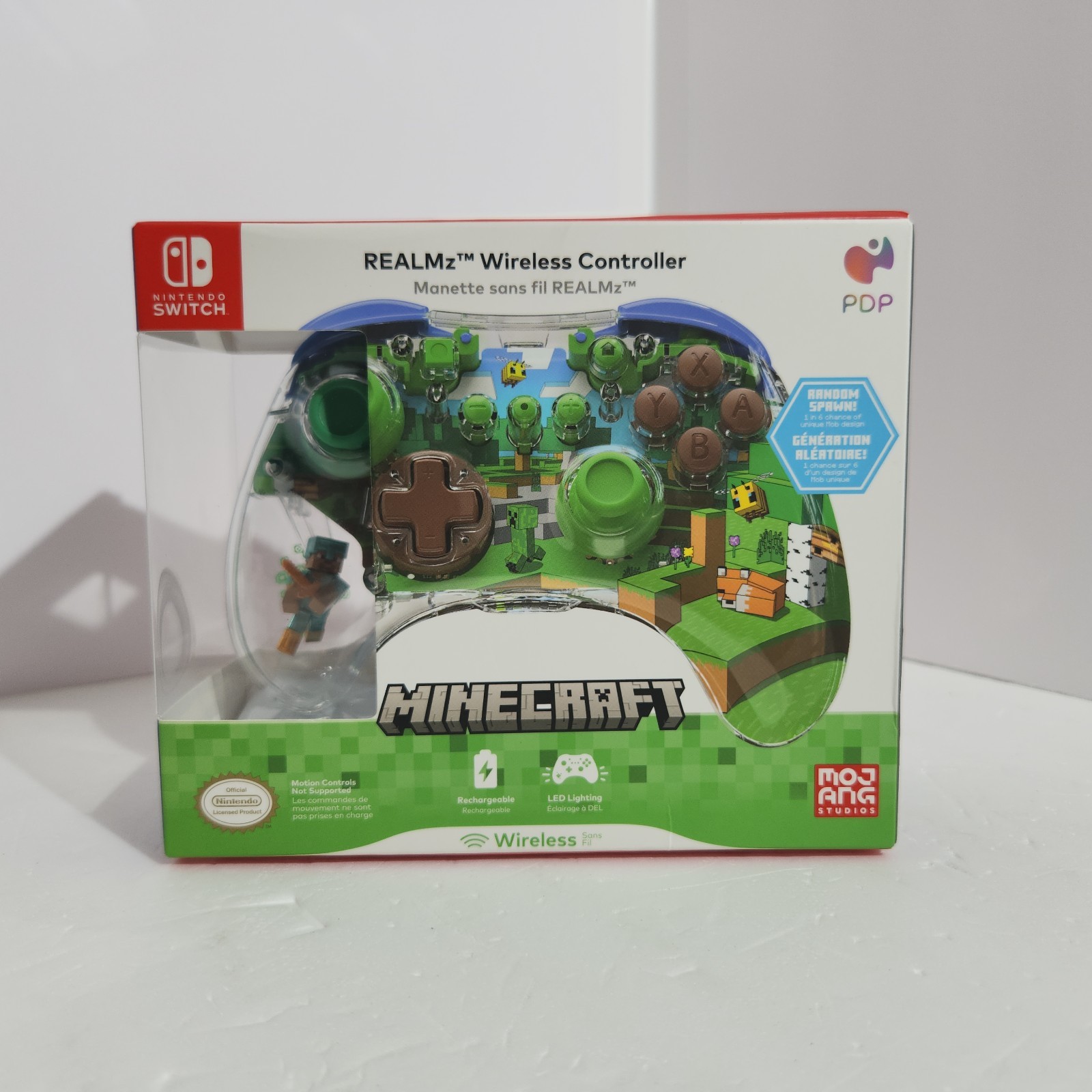 PDP REALMz™ Wireless Controller: Minecraft Forest Biome. Switch. Brand New RARE!