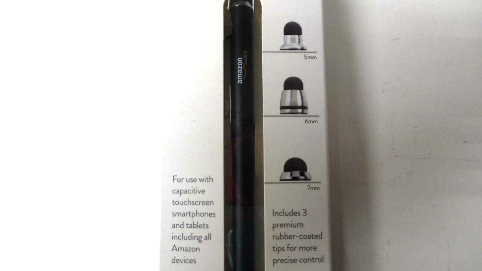 New AmazonBasics Multi-Tip Stylus Pen for Touchscreen Devices w/ 3 Tips – Black