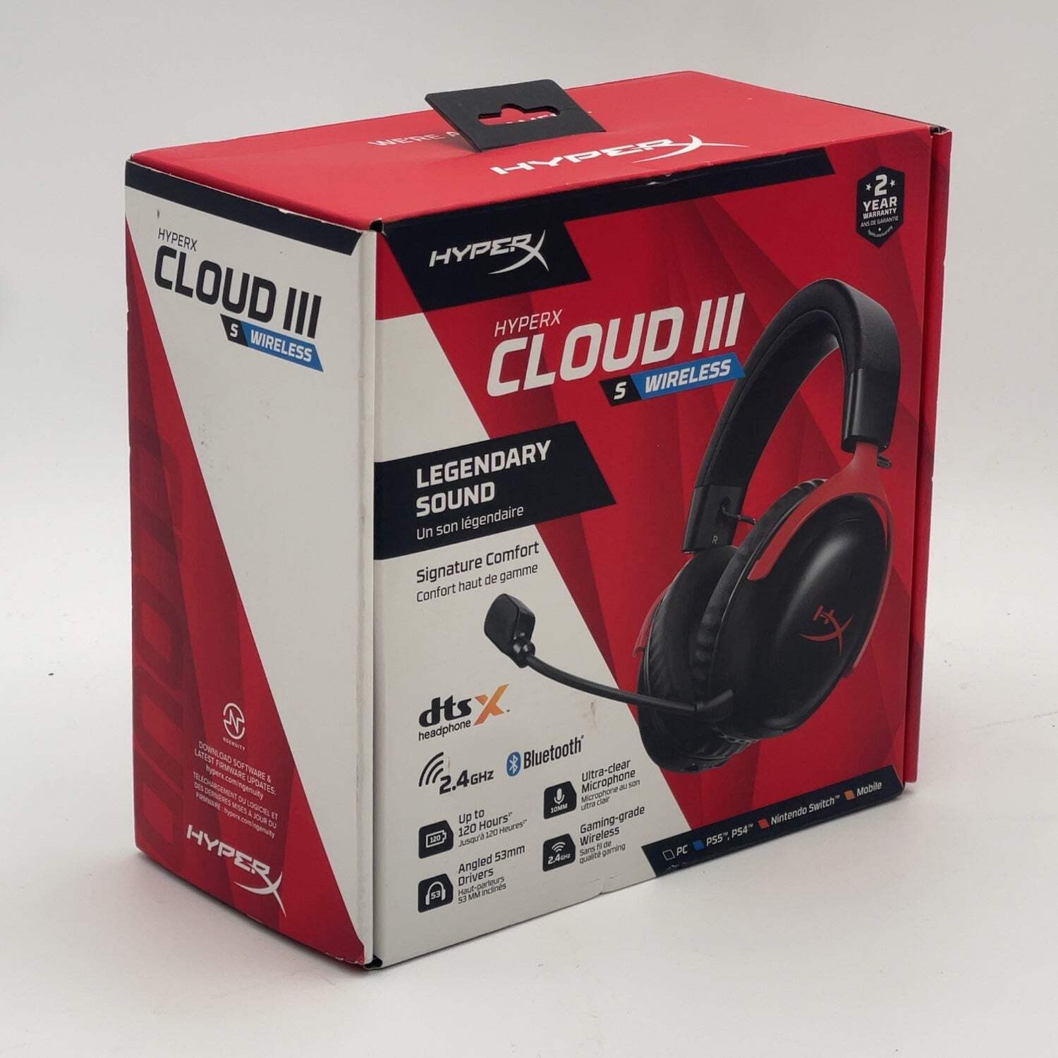 New HyperX Cloud III Black P26577-001 Wireless Gaming Headset