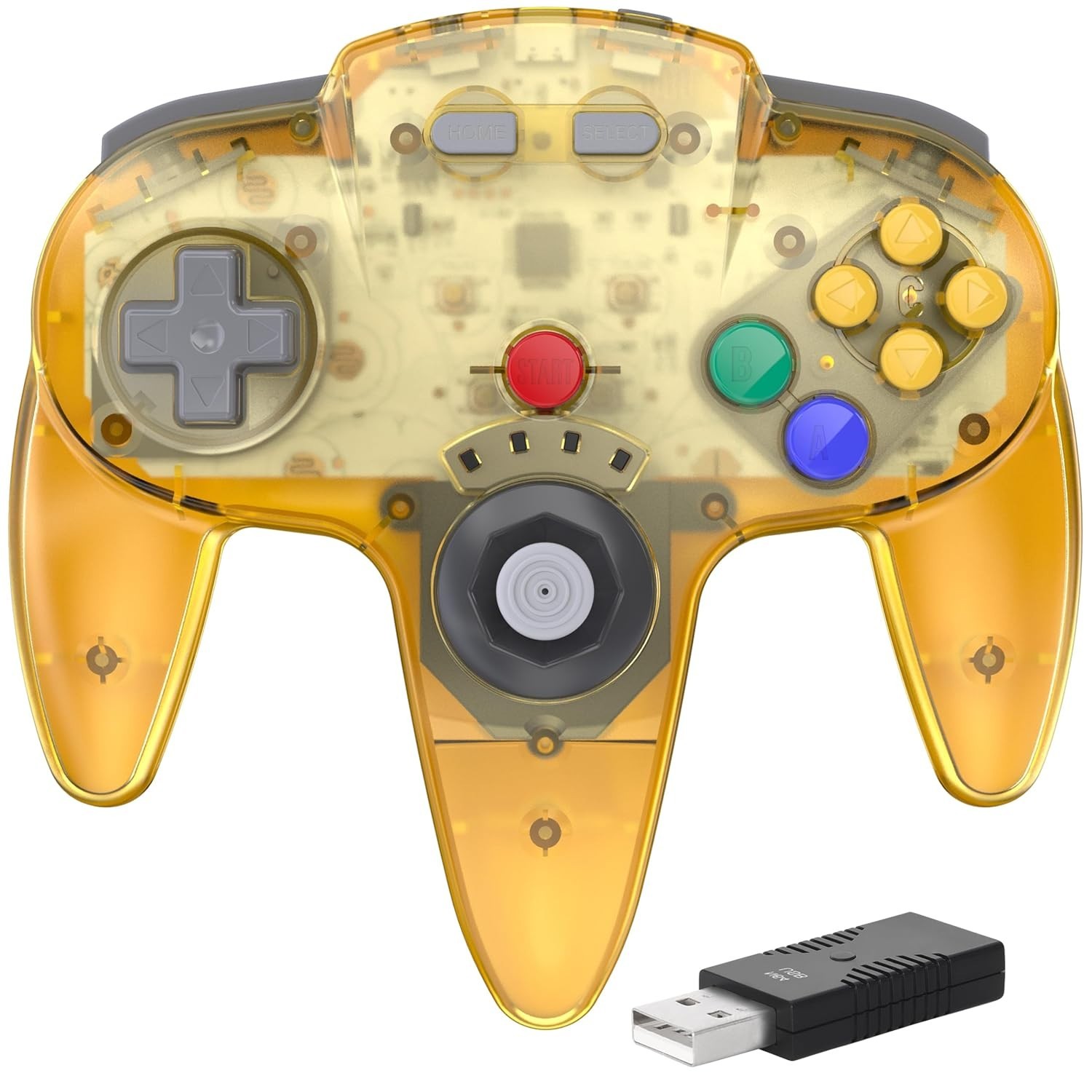 Wireless N64 USB Controller Gamepad Joystick for Nintendo Switch/NSO/PC/Mac/Rasp