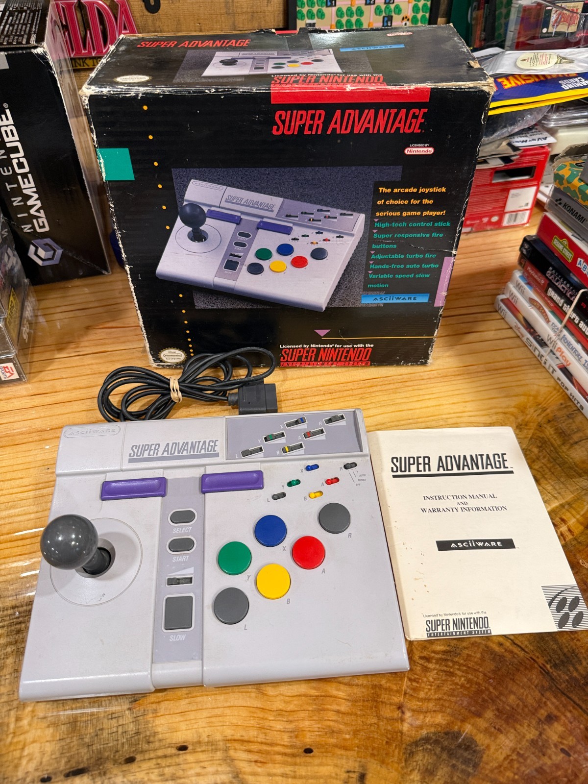 Super Advantage Arcade Stick Controller – Super Nintendo SNES (Complete)