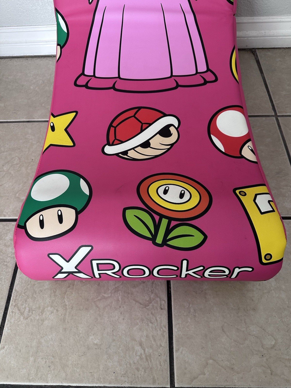NINTENDO X ROCKER SUPER MARIO Spotlight Floor Rocker Gaming Chair PRINCESS PEACH