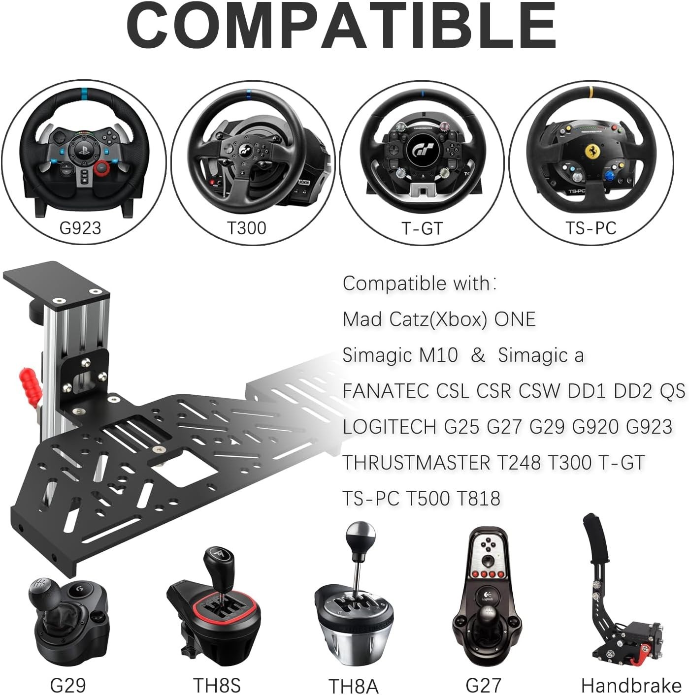 1 Set Desk Mount for Sim Racing Wheel Stand Simulator Cockpit Wheel Stand Rac…