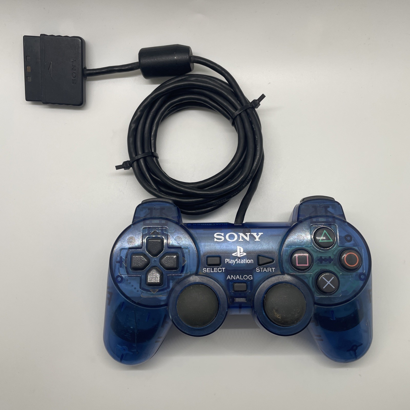 Transparent Blue Dual Shock 2 Controller Official Sony PlayStation 2 PS2