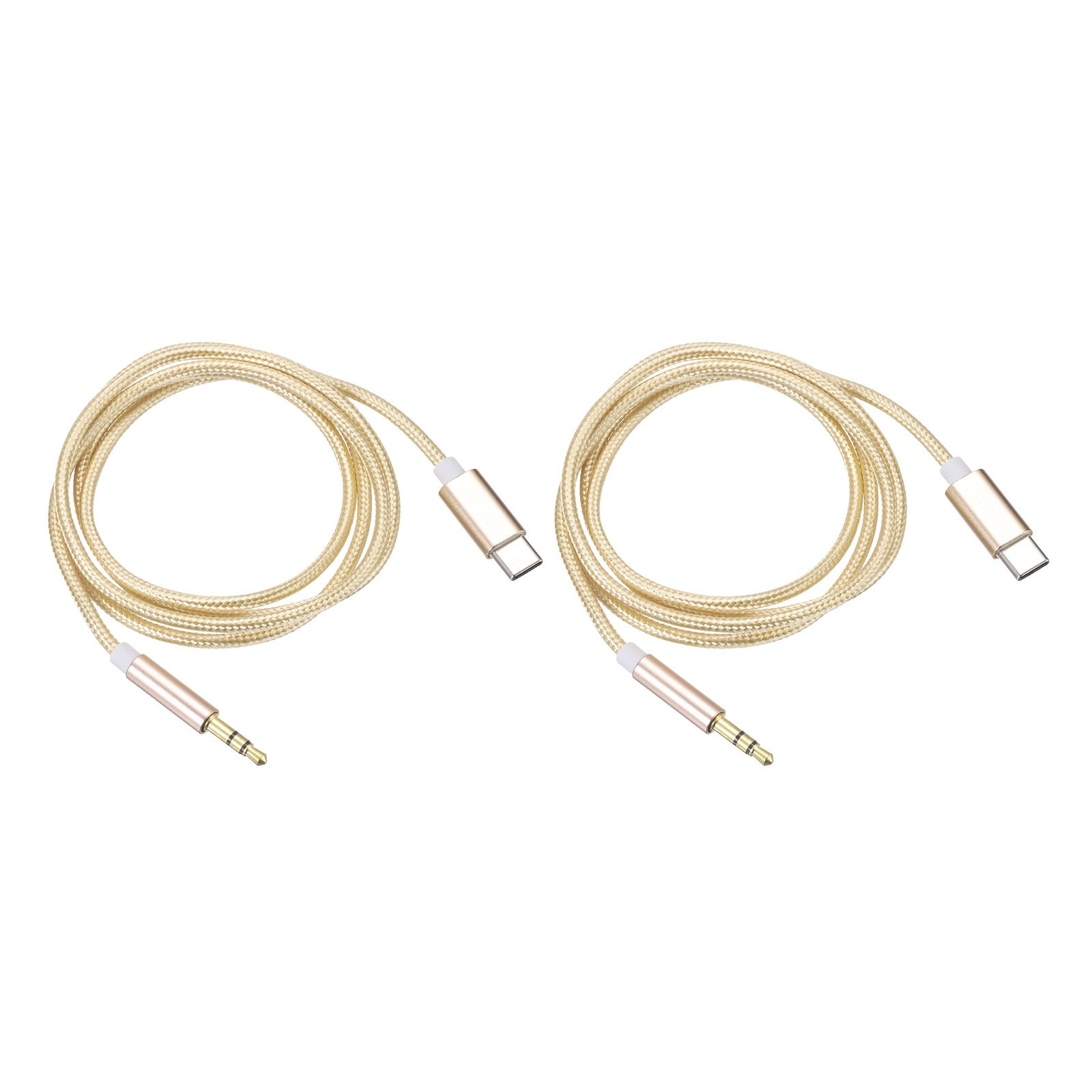 2Pcs USB C Aux Cable Type C Male to 3.5mm Male Jack Adapter 1M/3.3Ft Red