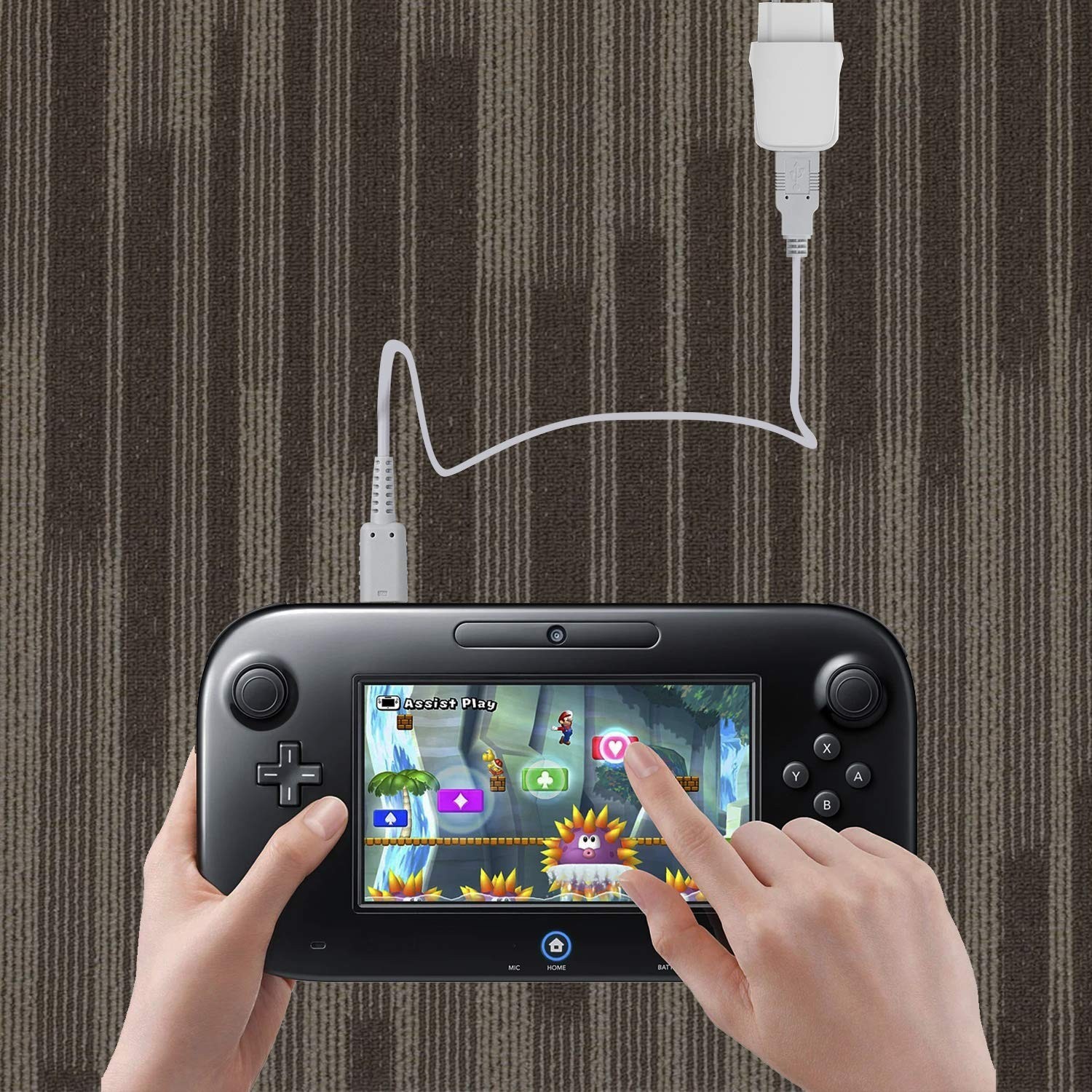 Durable USB Charger Cable for Wii U Gamepad – 100 cm Tangle-Free Replacement
