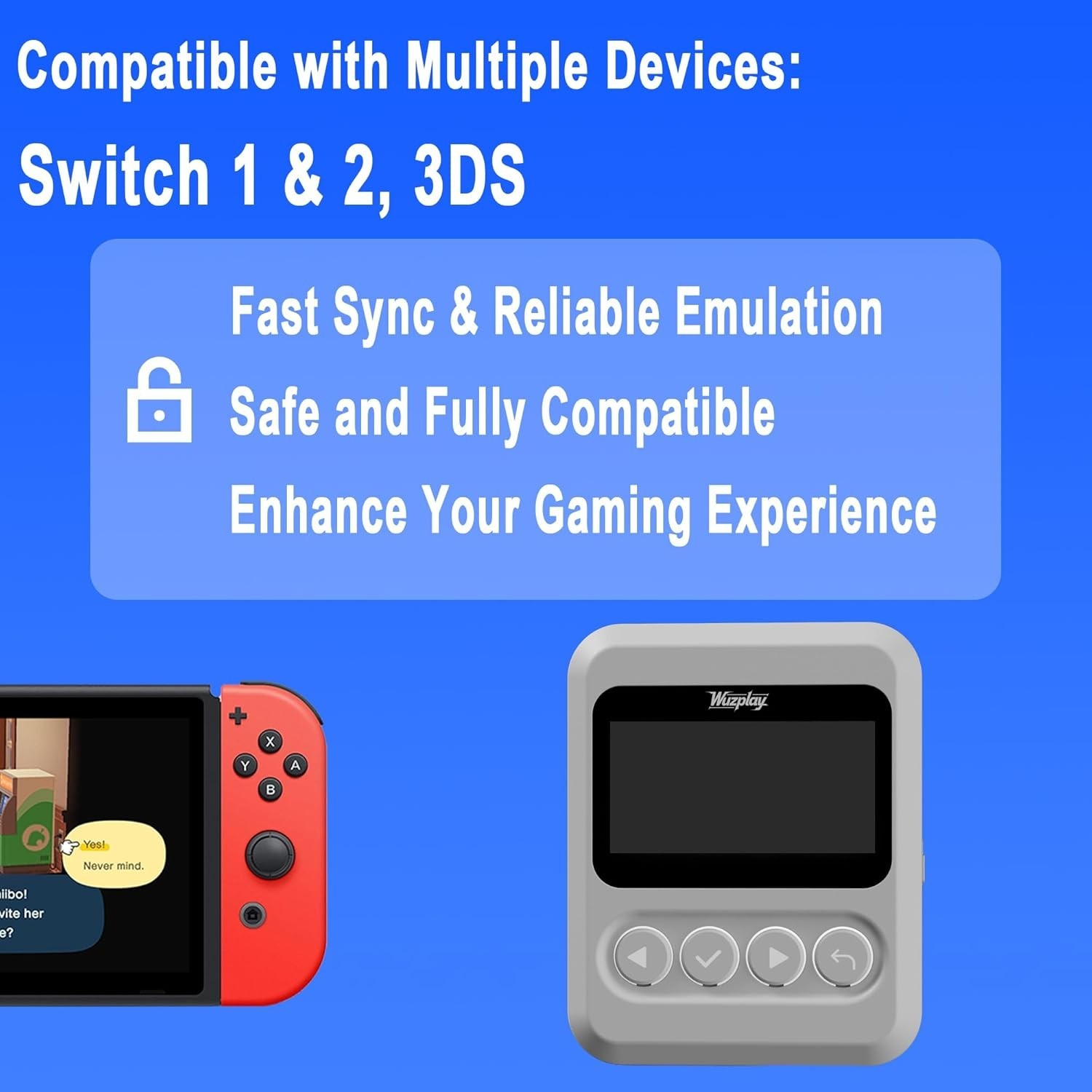 NFC Emulator Compatible with Switch 1 & 2 and NFC Enabled Devices – 1.54”OLED…