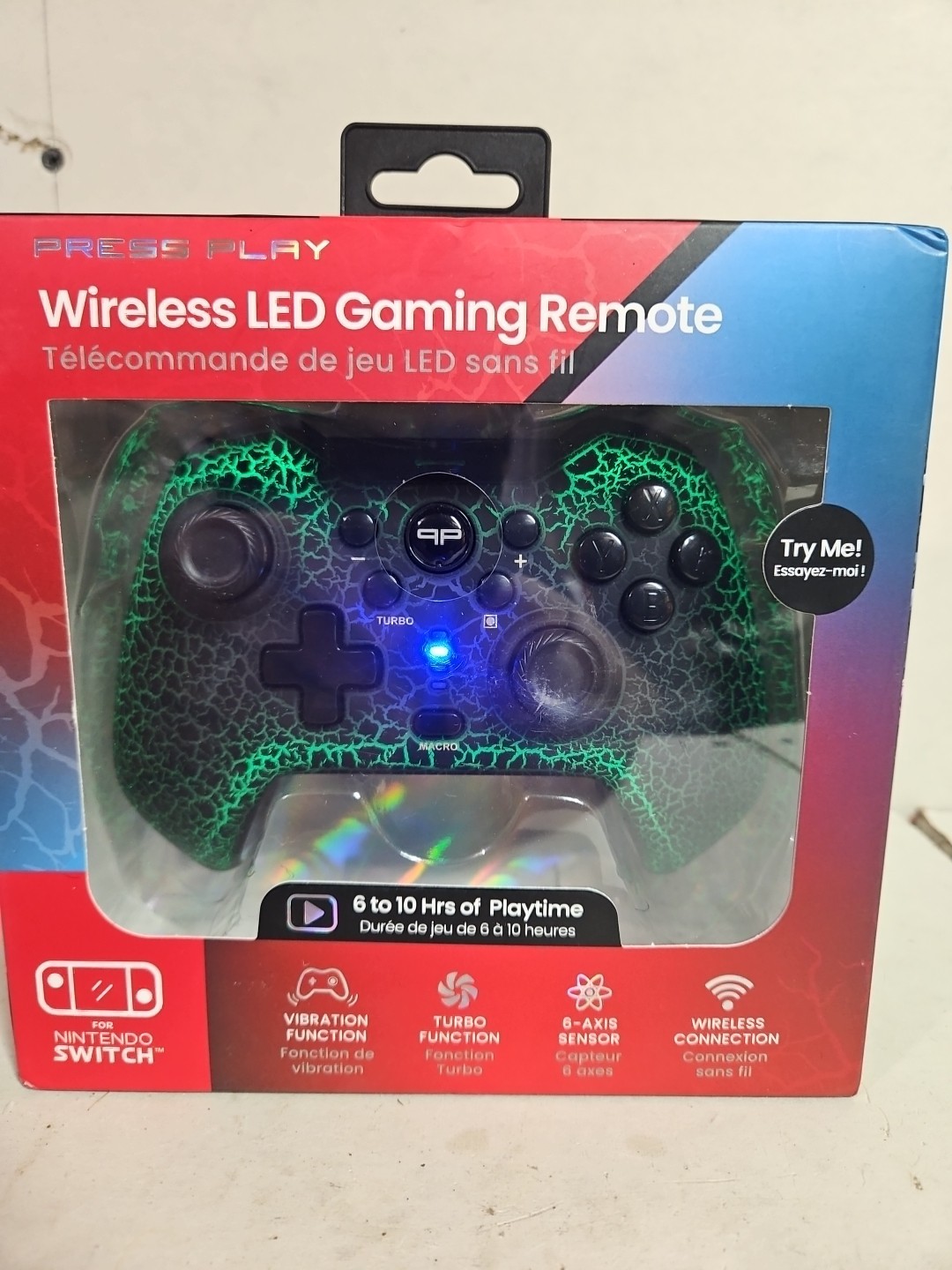 Wireless Nintendo Switch Controller (Press Play) Brand New, LED, Cross Platform,