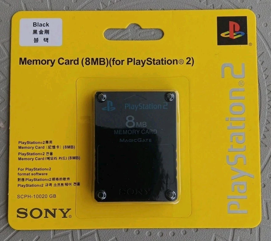 Brand new Playstation 2 8MB Memory Card – Authentic OEM NOS Sealed