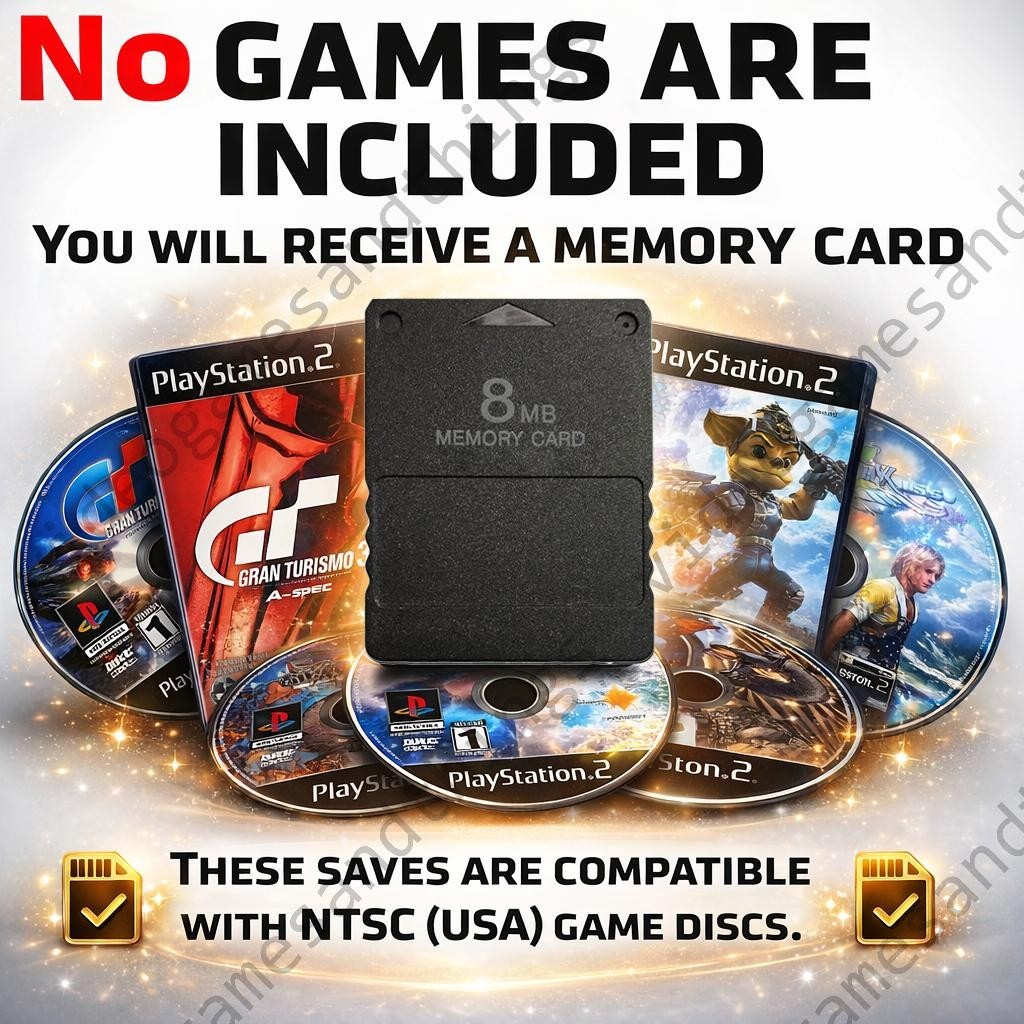 WWE Smackdown! vs Raw 2011 PlayStation 2 PS2 Memory Card 30 CAWs Unlocked Save