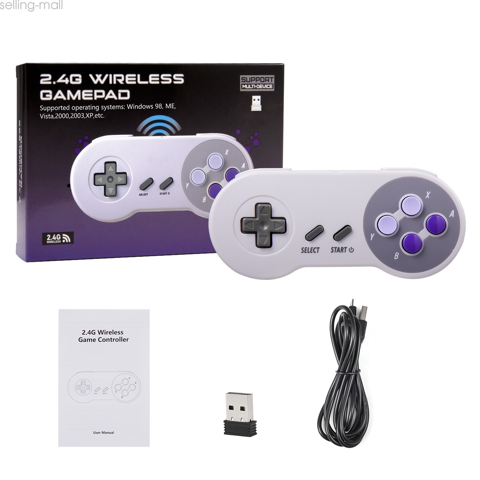 Wireless Switch Online Controller SNES Gamepad for Switch PC Steam Raspberry