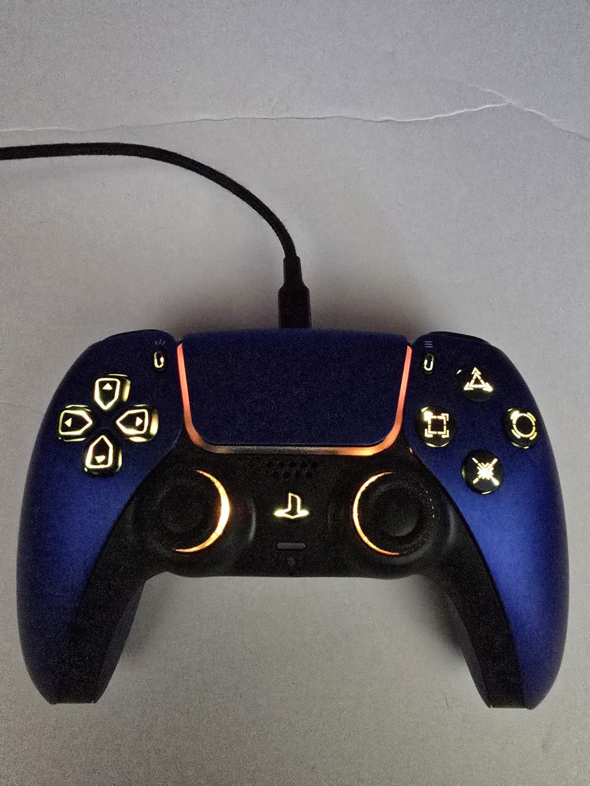 SONY COBALT BLUE PS5 LED LIGHTS CONTROLLER, 7 DIFFERENT COLORS
