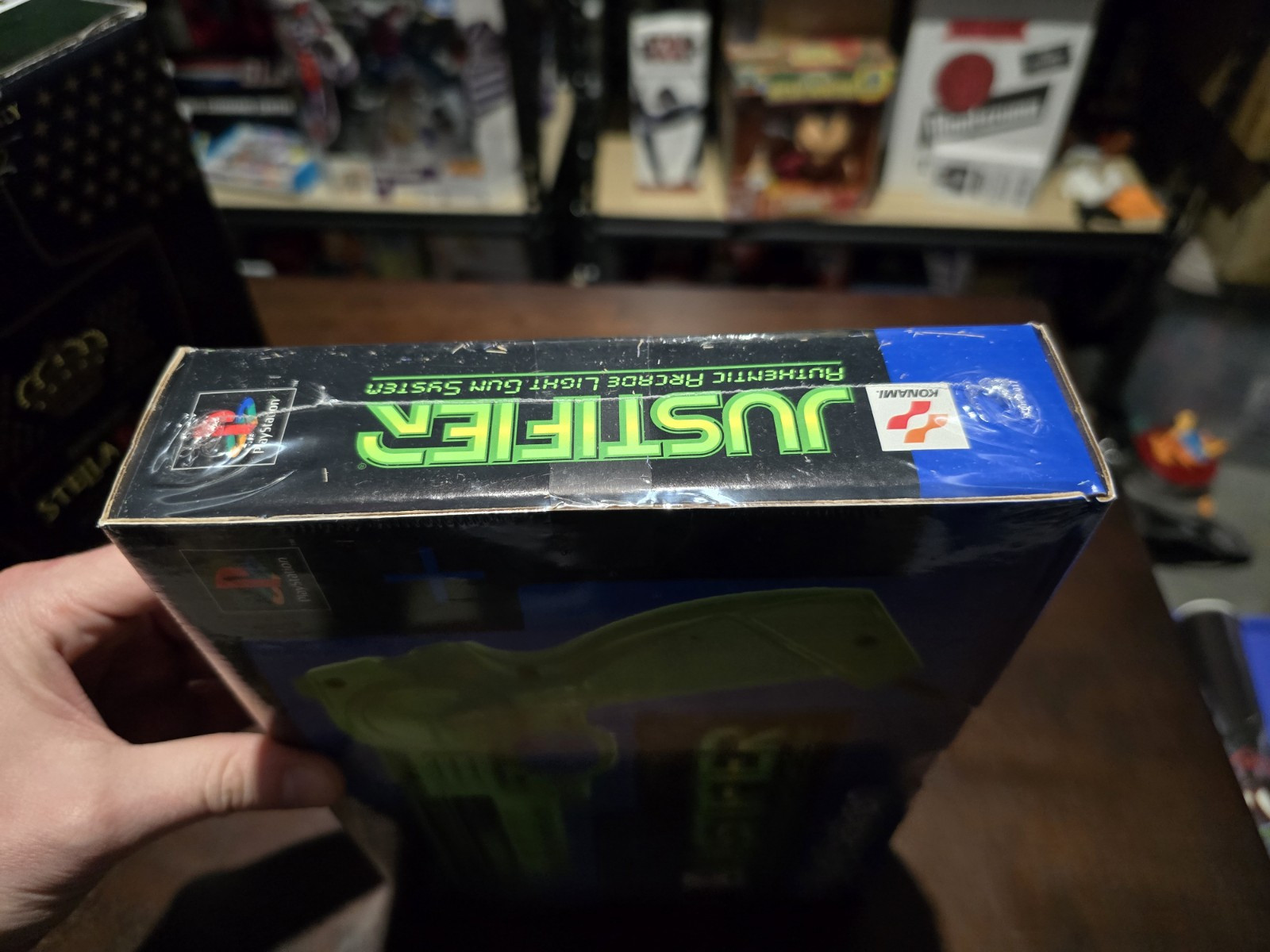 Konami Justifier Green Light Gun Sony PlayStation 1 PS1 NEW / Excellent / RARE