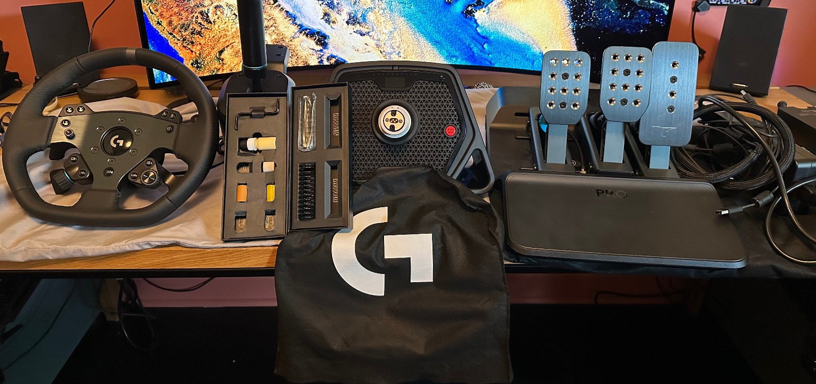 Logitech G PRO Racing Wheel, G Pro Pedals, and RS Shifter for PC