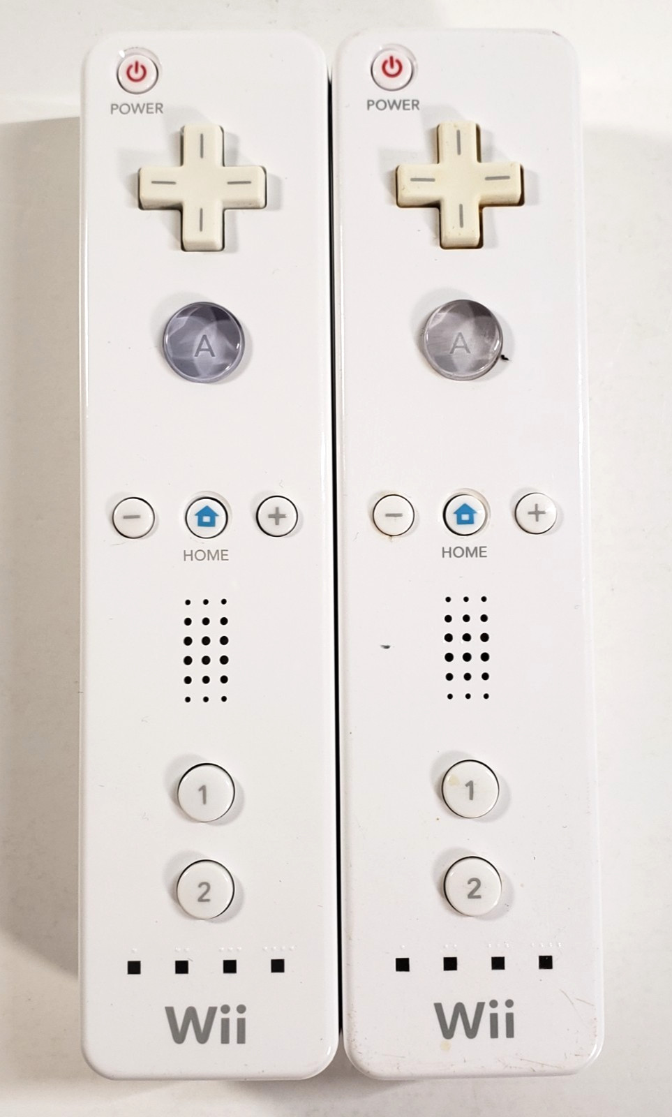 Nintendo Wii [RVL-003] White Remote Controller Lot of 2 Official OEM Controllers