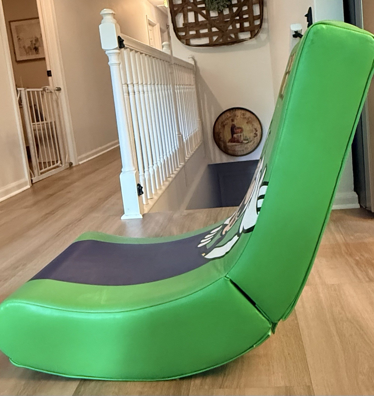 Super Mario Luigi X Rocker Gaming Chair Foldable Floor Rocker RARE Nintendo