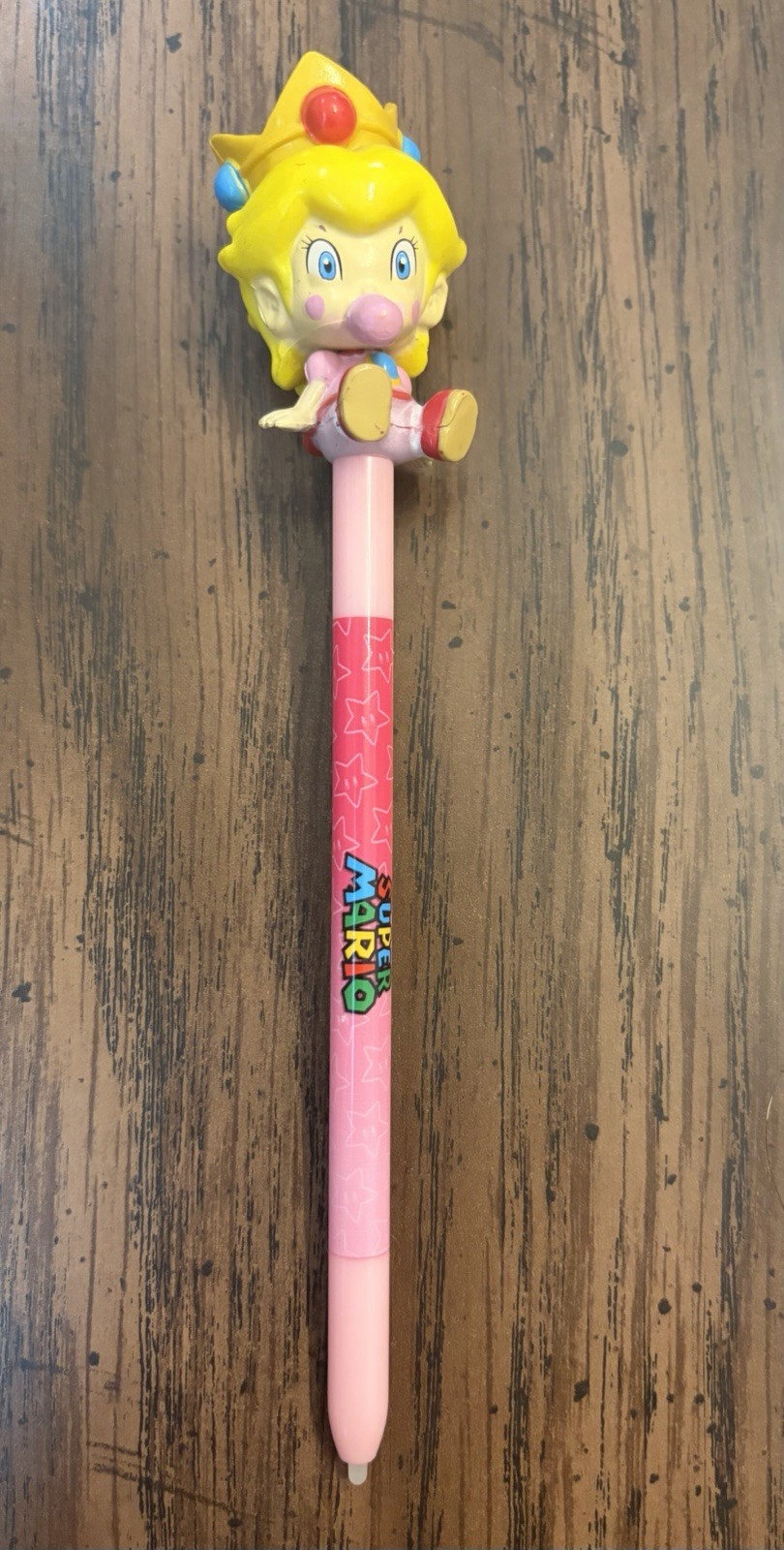 2013 Super Mario Bros Nintendo 3DS 6″ Baby Princess Peach Bobblehead Stylus