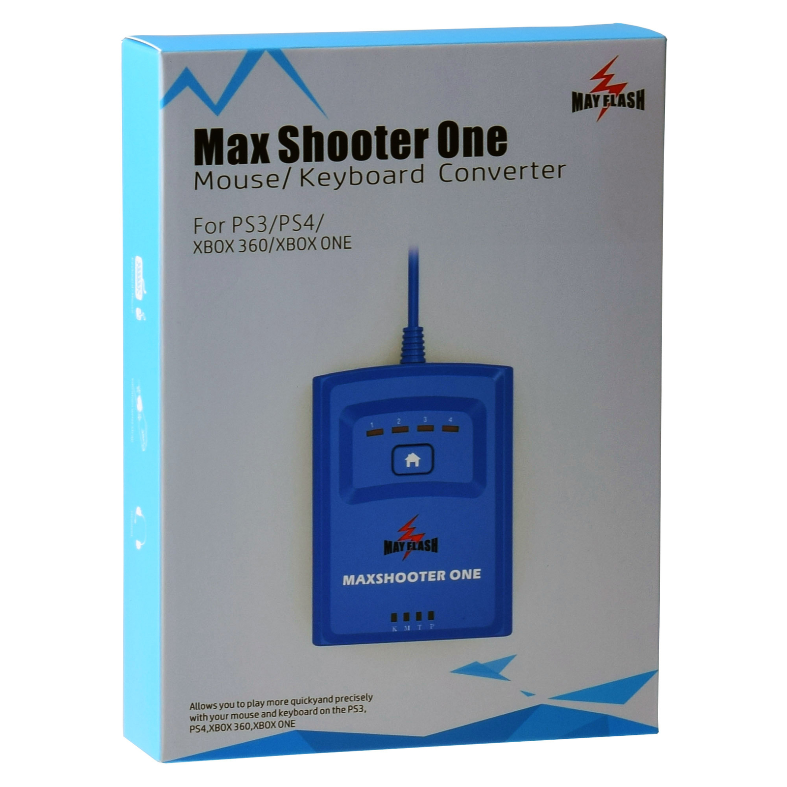 MayFlash Multi Max Shooter One Mouse Keyboard Converter for PS 3 Slim 4 XBOX 360