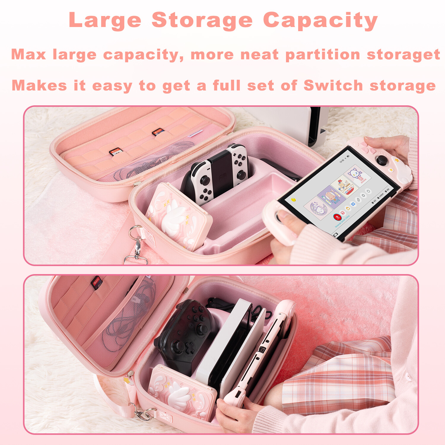 GeekShare MAX Storage Bag Travel Carry Cases for Nintendo Switch/OLED Wing Star