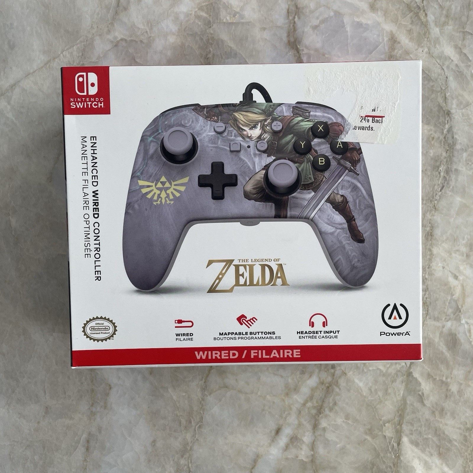 POWER A THE LEGEND OF ZELDA ENHANCED WIRED NINTENDO SWITCH 1 CONTROLLER SEALED