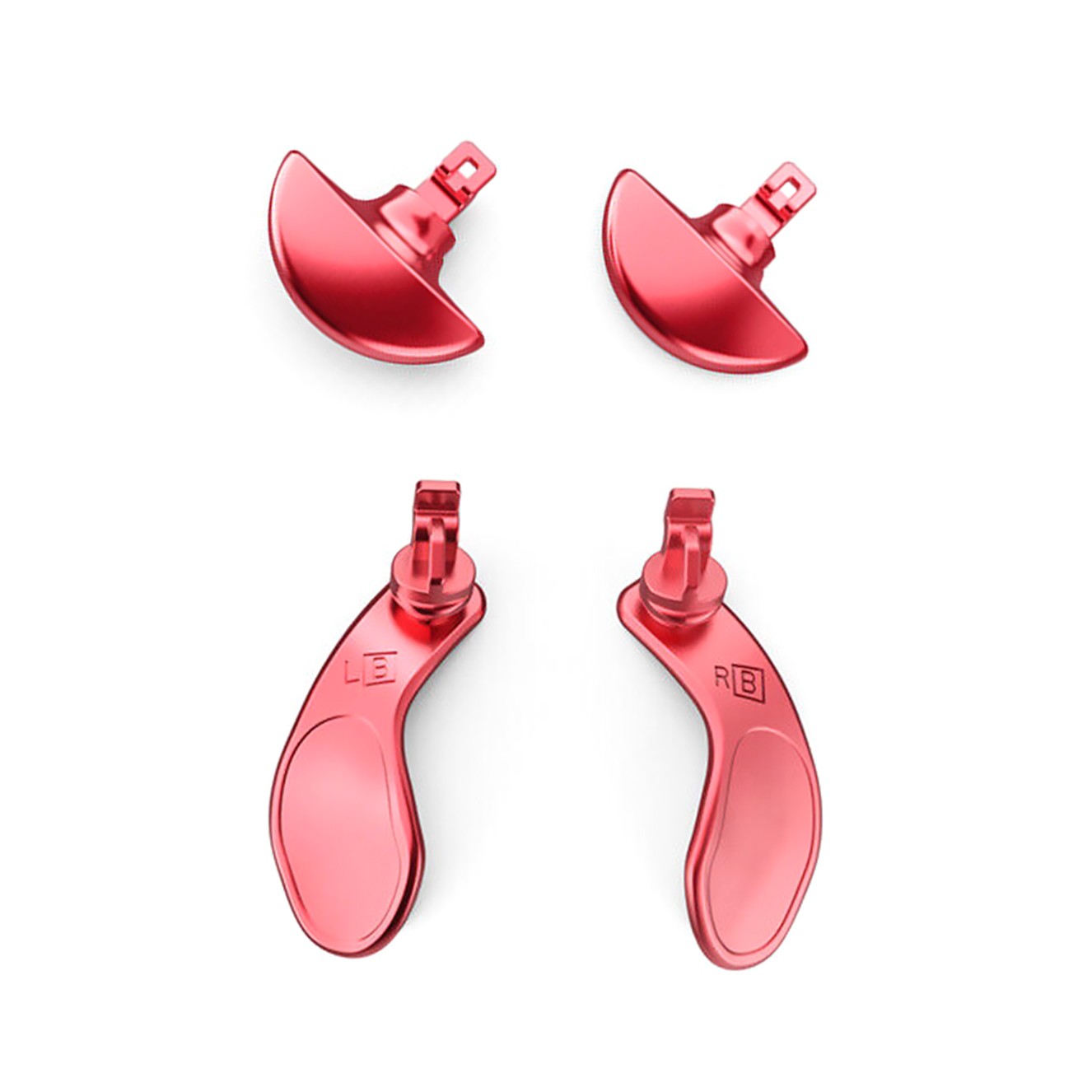 4Pcs Red Back Paddles for PS5 Edge Controller Interchangeable DIY Back Buttons