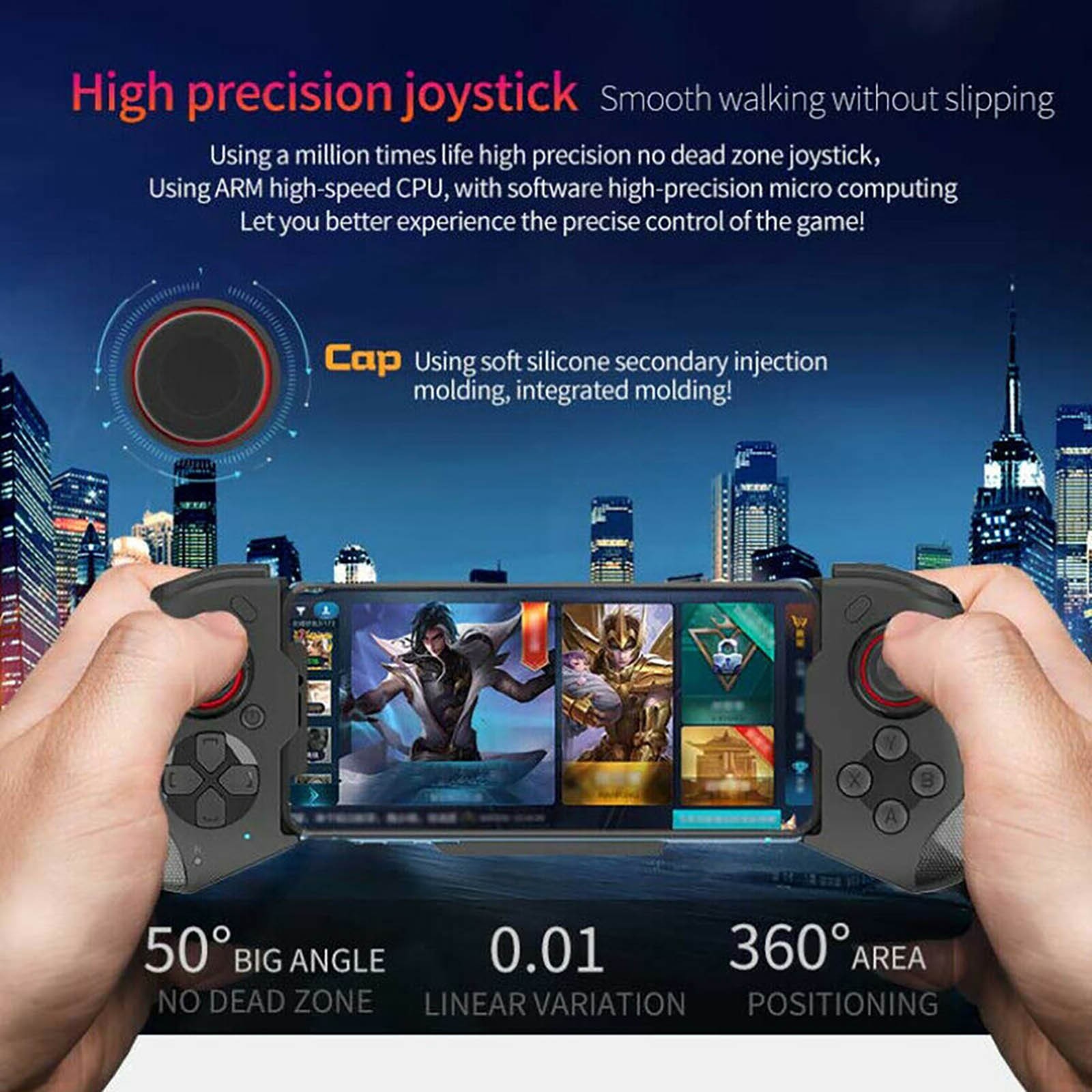 Hot! Bluetooth Gamepad IOS Android Mobile Game Dual Joystick For Mocute 060