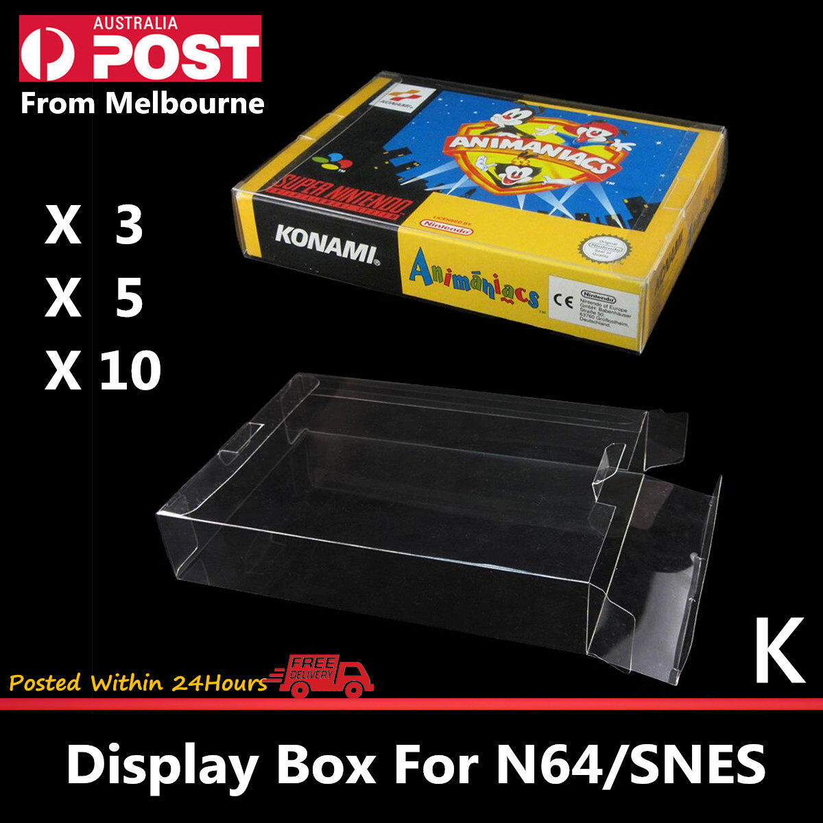 Thick GAME BOX PROTECTORS Cases Nintendo N64 / SNES BOXED