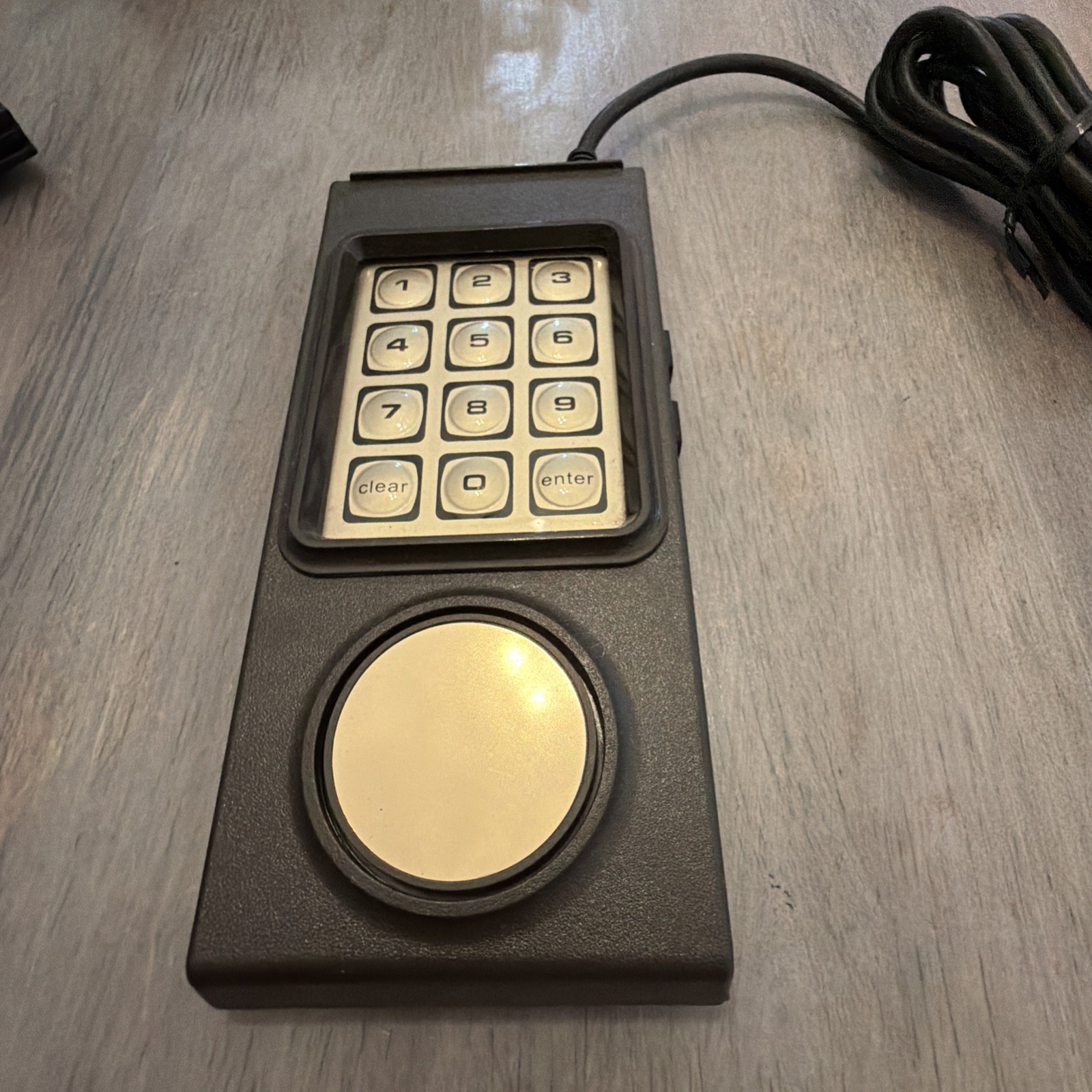 Original Mattel Intellivision Controller Brown Keypad Gold Disc OEM Untested