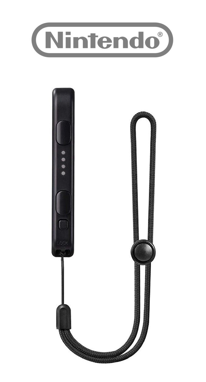 OEM Nintendo Switch Joy Con Wrist Straps HAC-014 Black (Bulk Packaging)