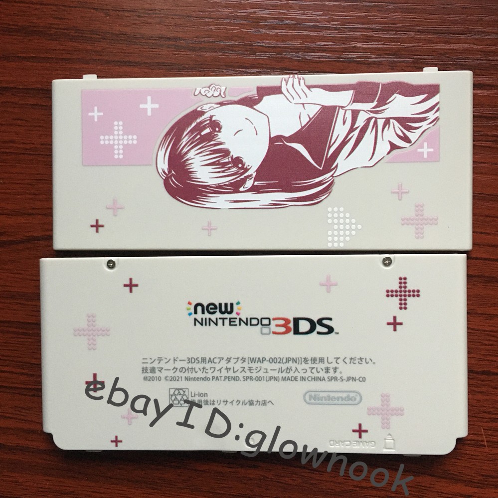 Anime Girl Replacement Plates for Nintendo New 3DS Red Cross & Heart Motif Rare
