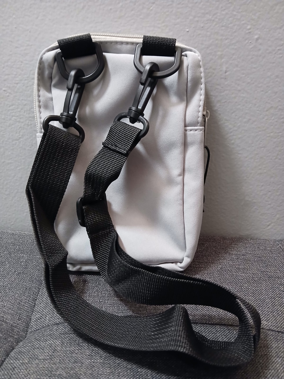 Nintendo Game Boy Design Adjustable Crossbody Shoulder Bag Gray Canvas