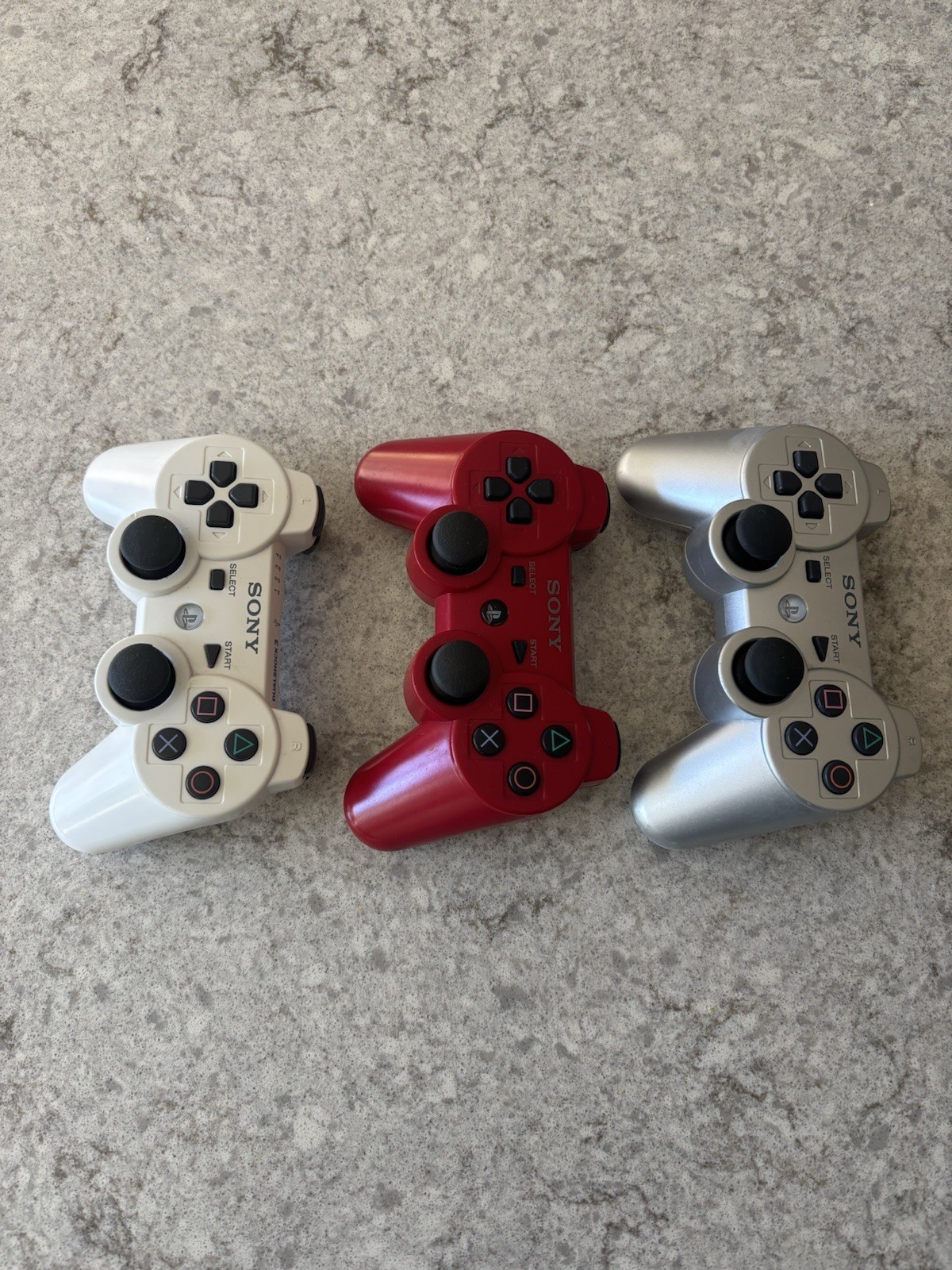 PlayStation 3 DualShock OEM Controllers Wireless Set Of Three