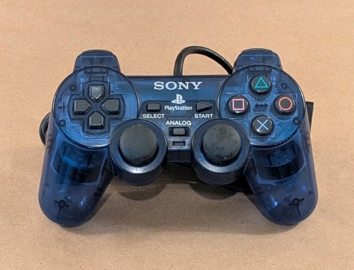 Sony PS2 Controller Ocean Blue DualShock OEM – TESTED WORKS