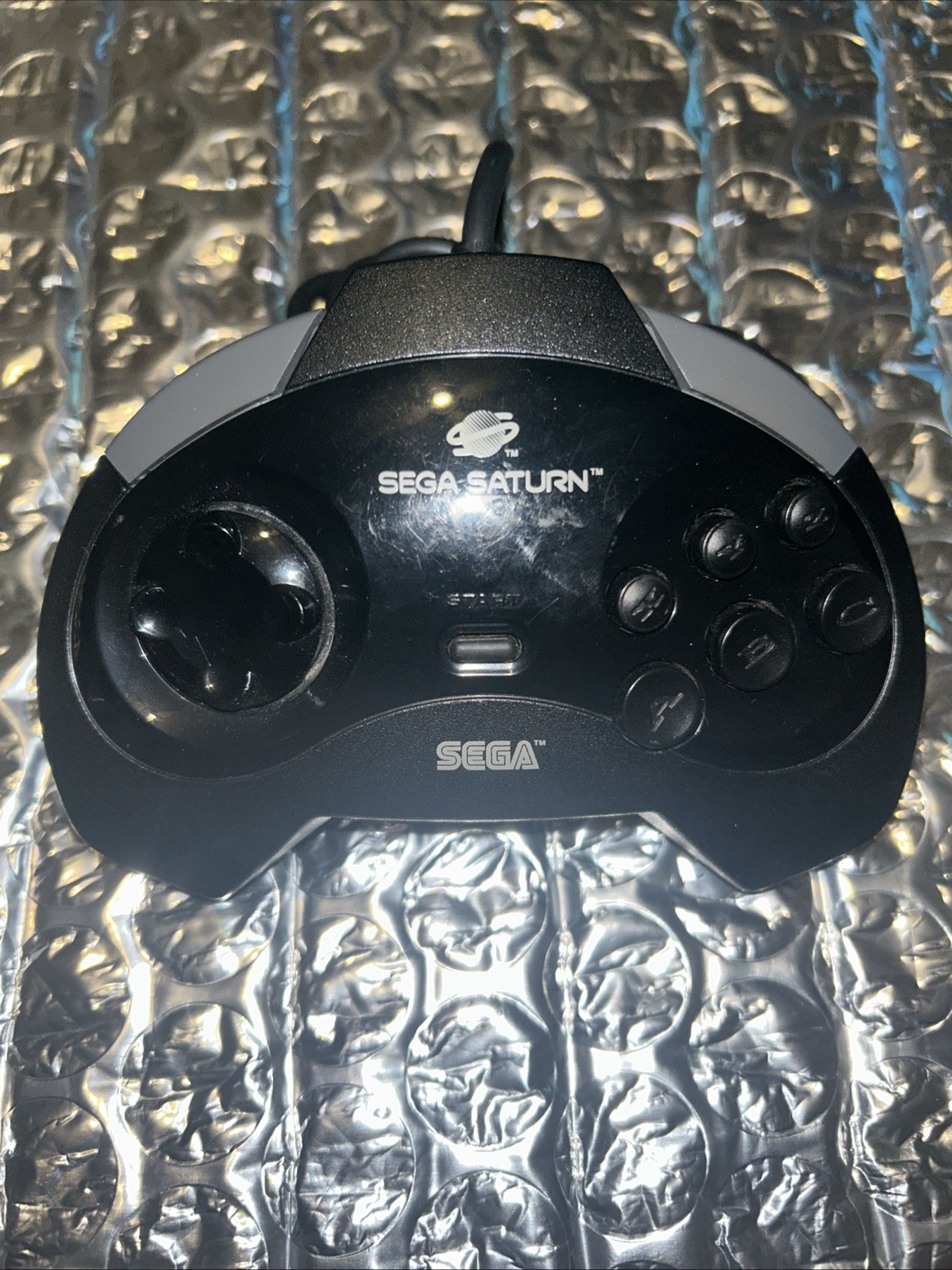 SEGA Saturn Wired Controller Black Gray Plastic for Sega Saturn Console