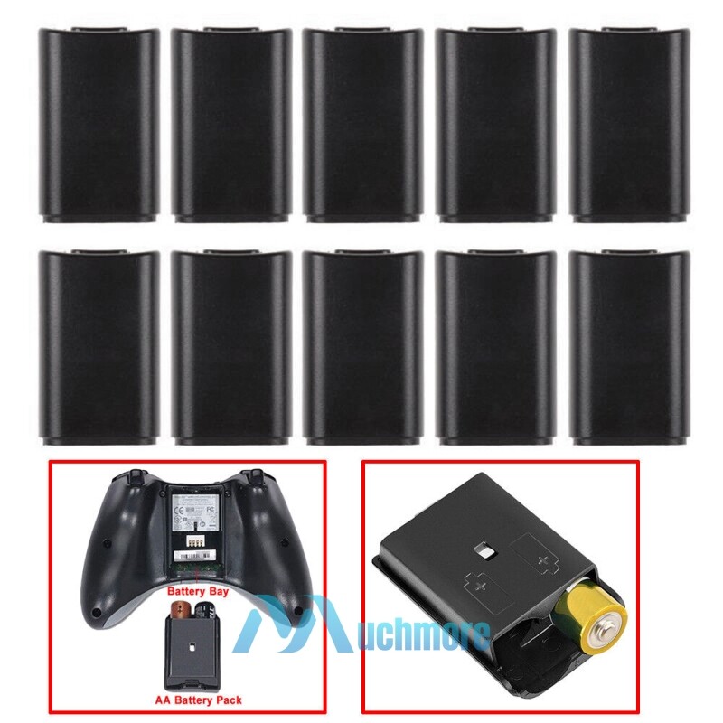 10 x AA Battery Back Cover Case Holder Shell For Xbox 360 Wireless Controller US